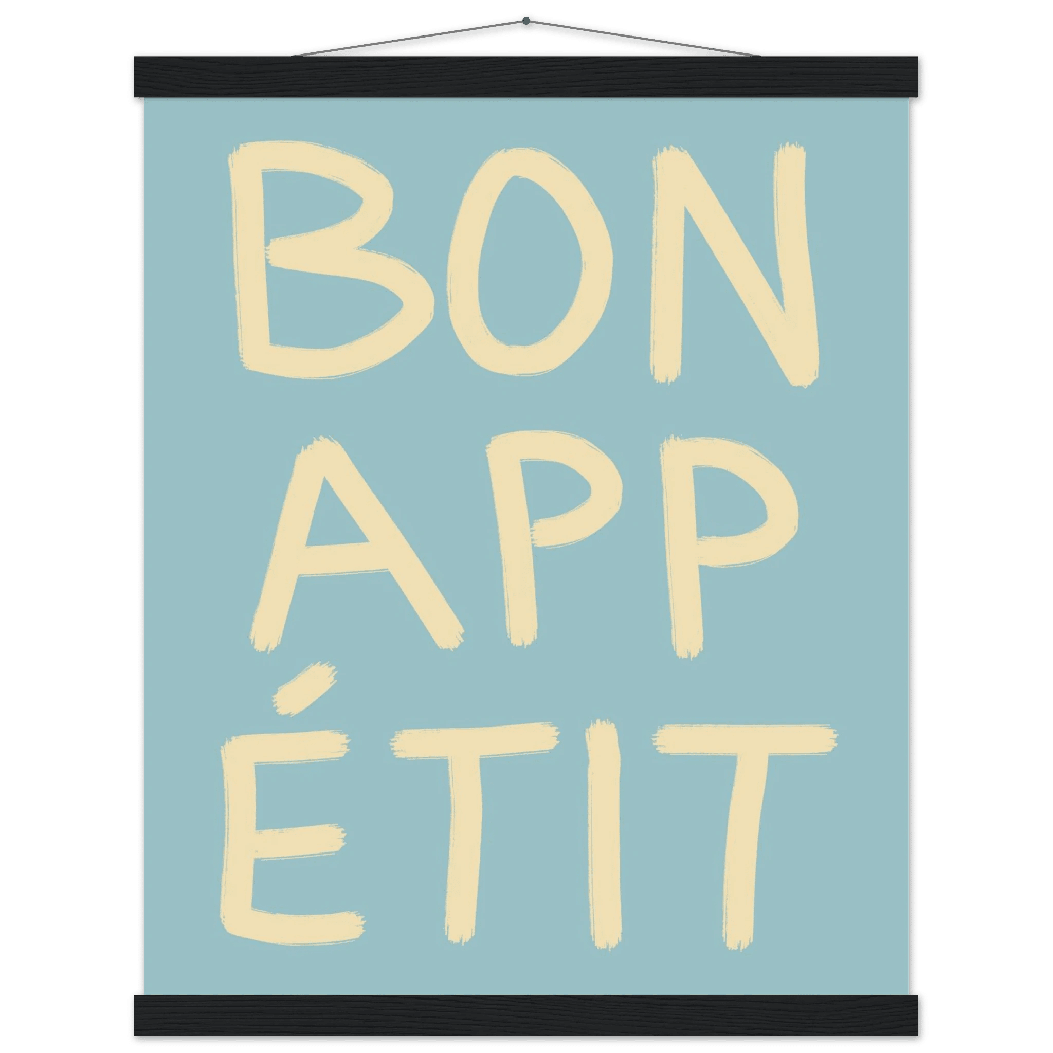 Bon Appétit Kitchen Poster | French Typography Wall Art | Retro Dining Room Print Decor - Evergreen Posters