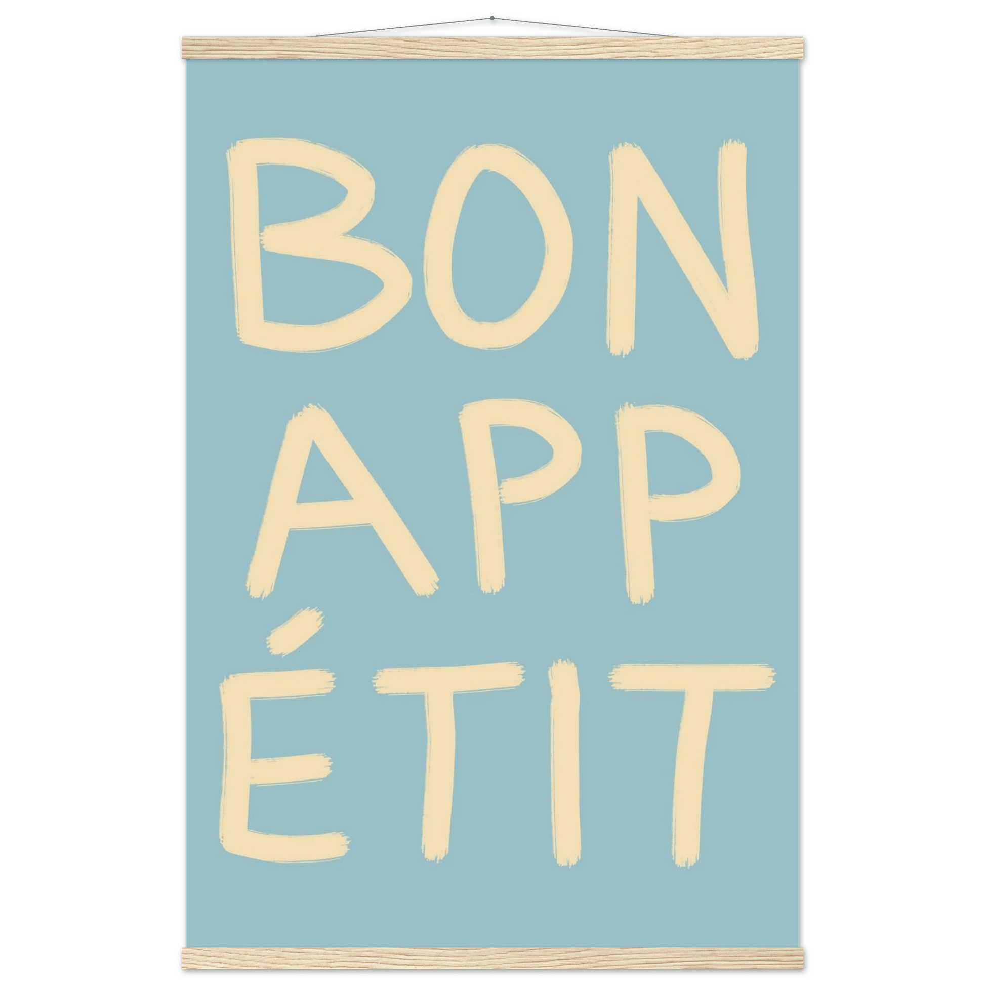 Bon Appétit Kitchen Poster | French Typography Wall Art | Retro Dining Room Print Decor - Evergreen Posters