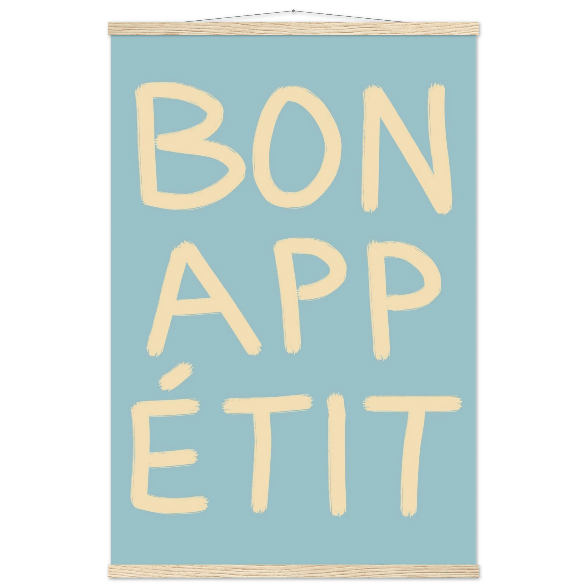 Bon Appétit Kitchen Poster | French Typography Wall Art | Retro Dining Room Print Decor - Evergreen Posters