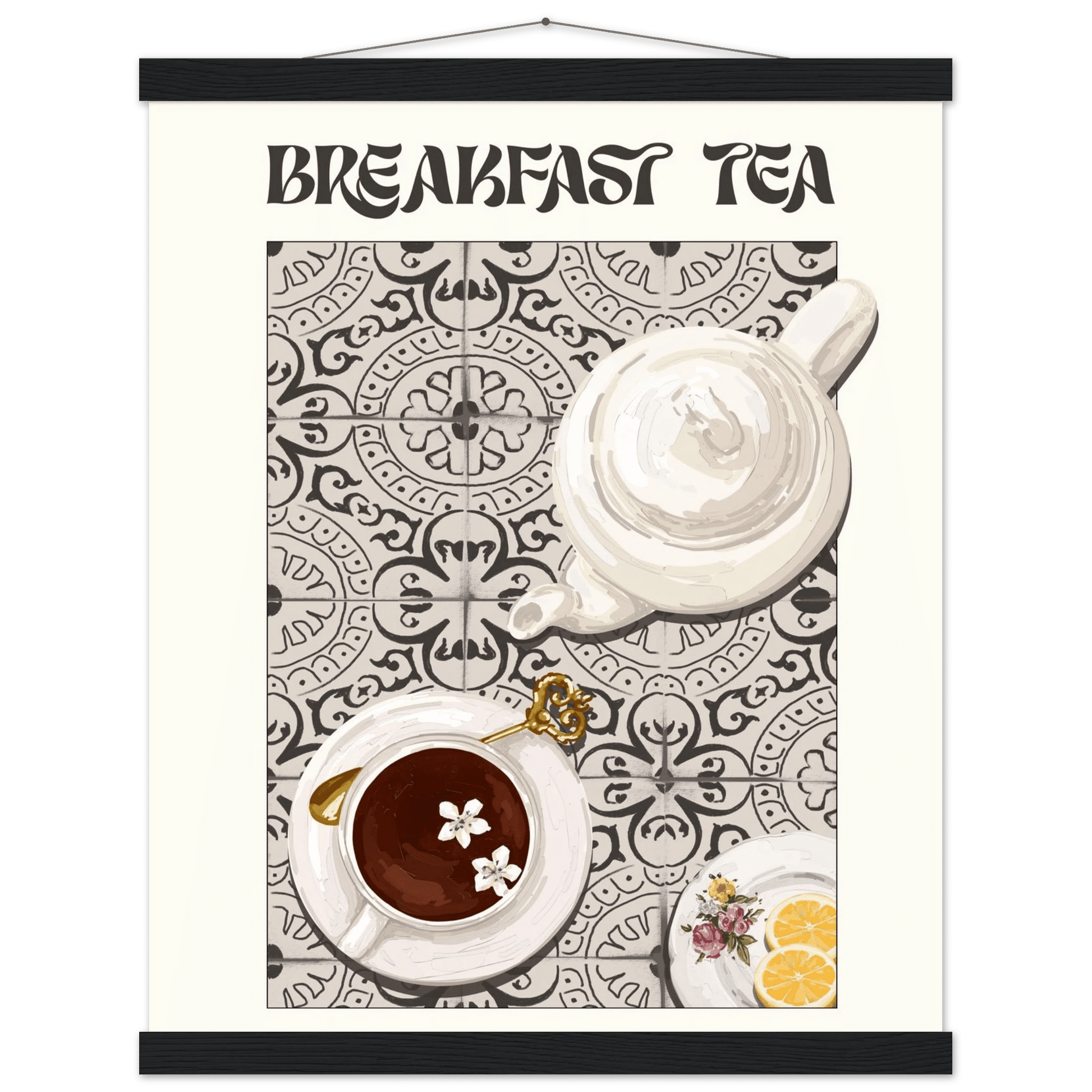 Breakfast Tea Poster – Cozy Kitchen Wall Art Print (Digital & Printed Options) - Evergreen Posters