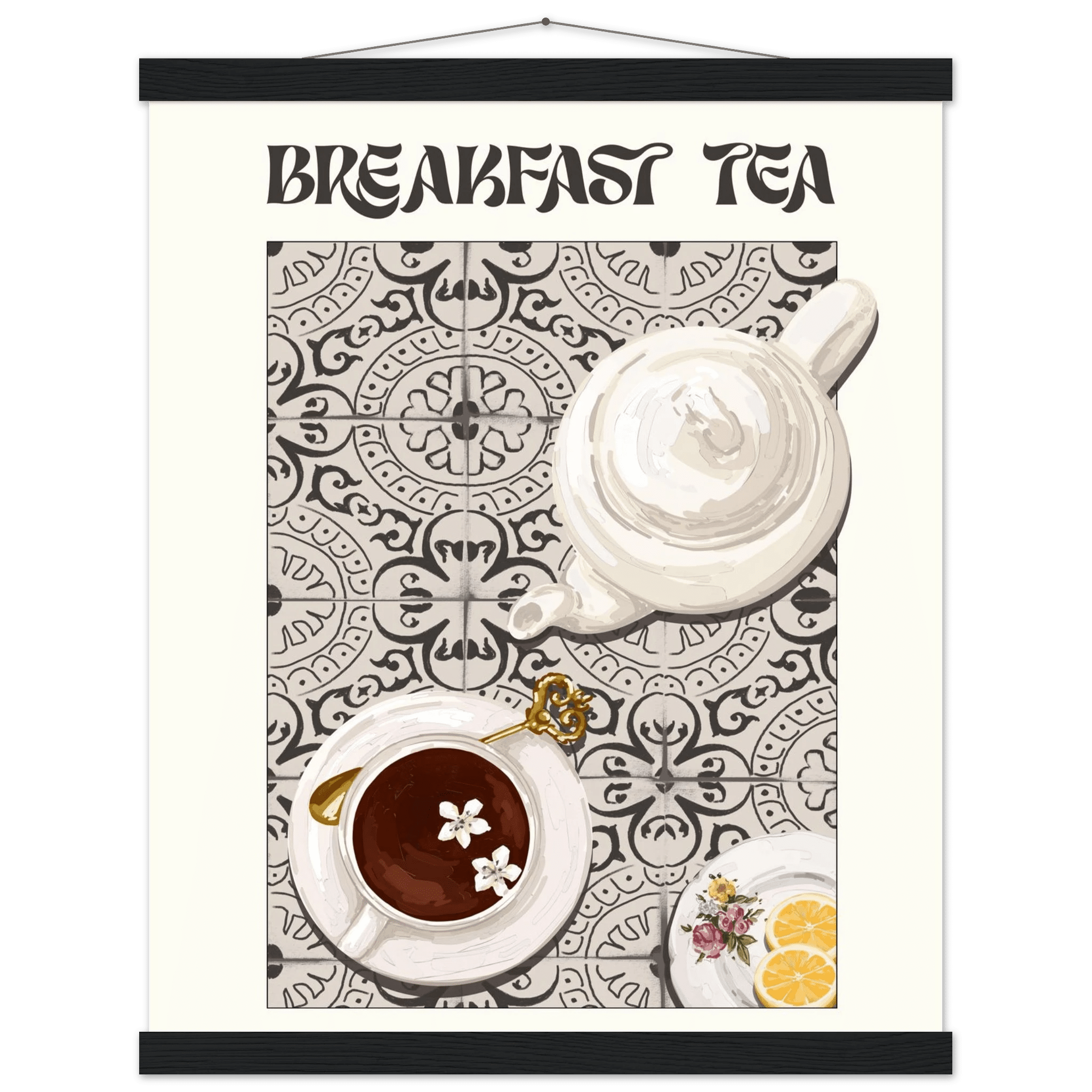 Breakfast Tea Poster – Cozy Kitchen Wall Art Print (Digital & Printed Options) - Evergreen Posters