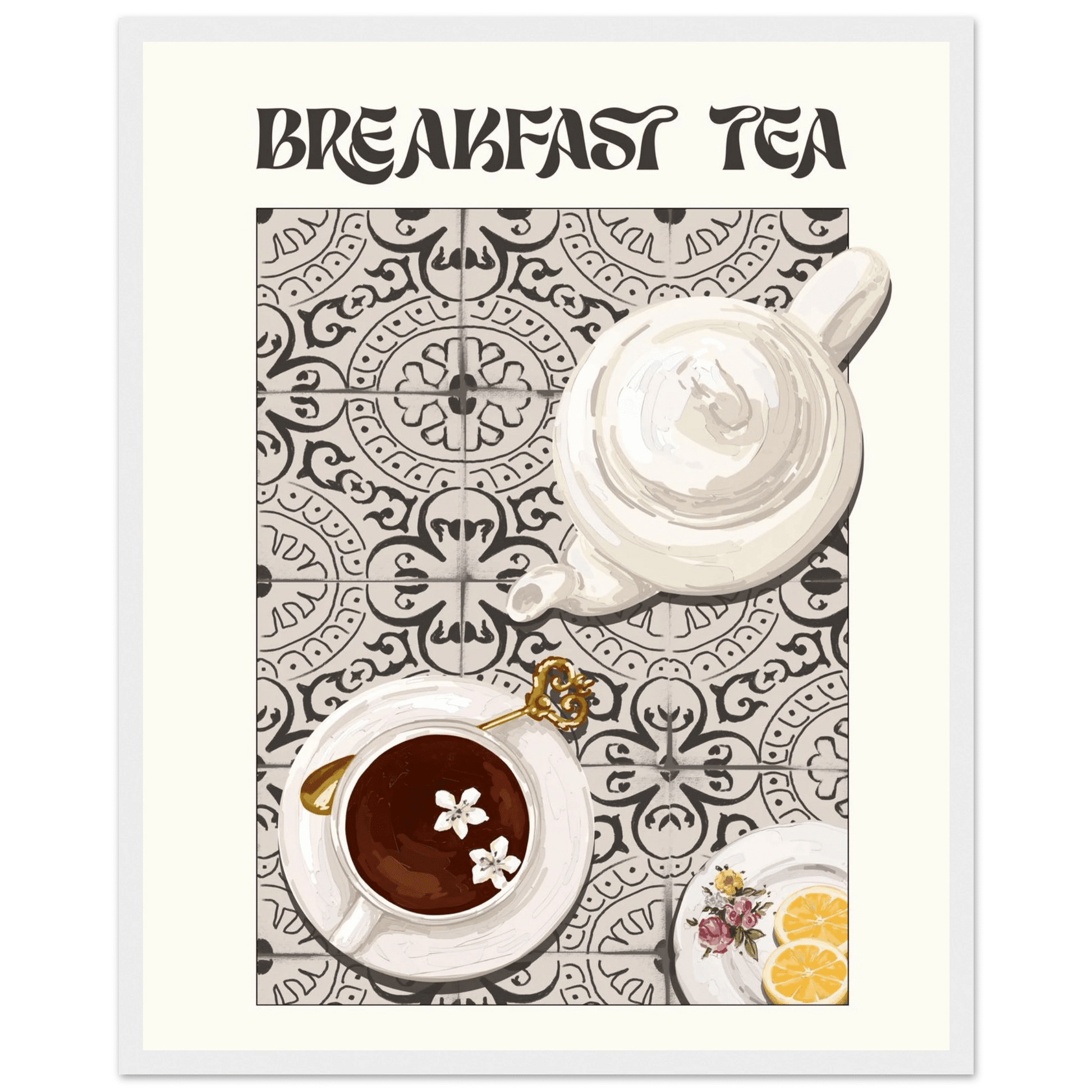 Breakfast Tea Poster – Cozy Kitchen Wall Art Print (Digital & Printed Options) - Evergreen Posters