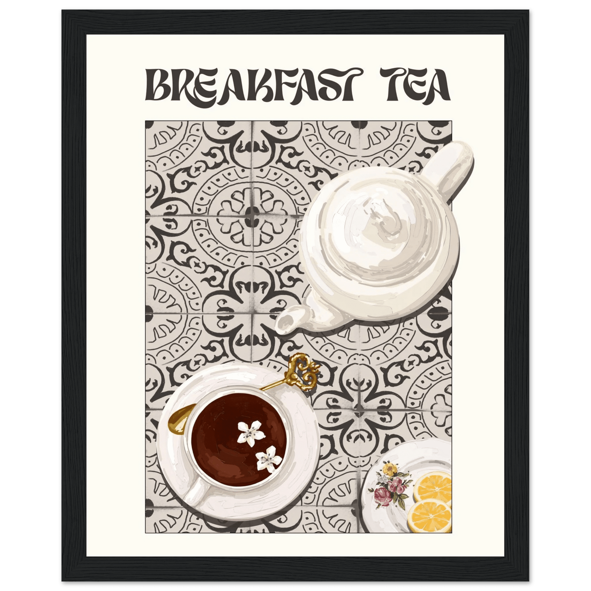 Breakfast Tea Poster – Cozy Kitchen Wall Art Print (Digital & Printed Options) - Evergreen Posters