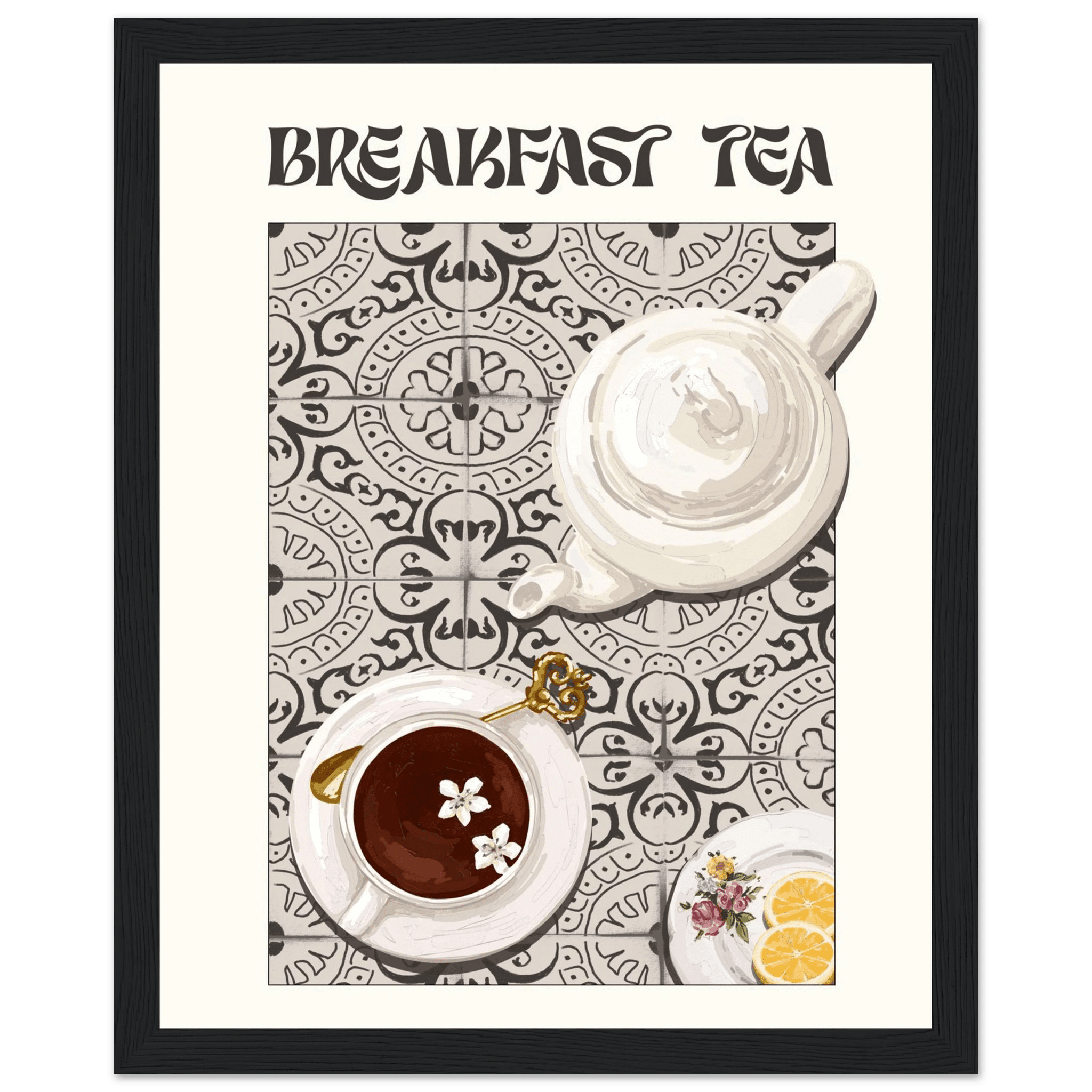 Breakfast Tea Poster – Cozy Kitchen Wall Art Print (Digital & Printed Options) - Evergreen Posters