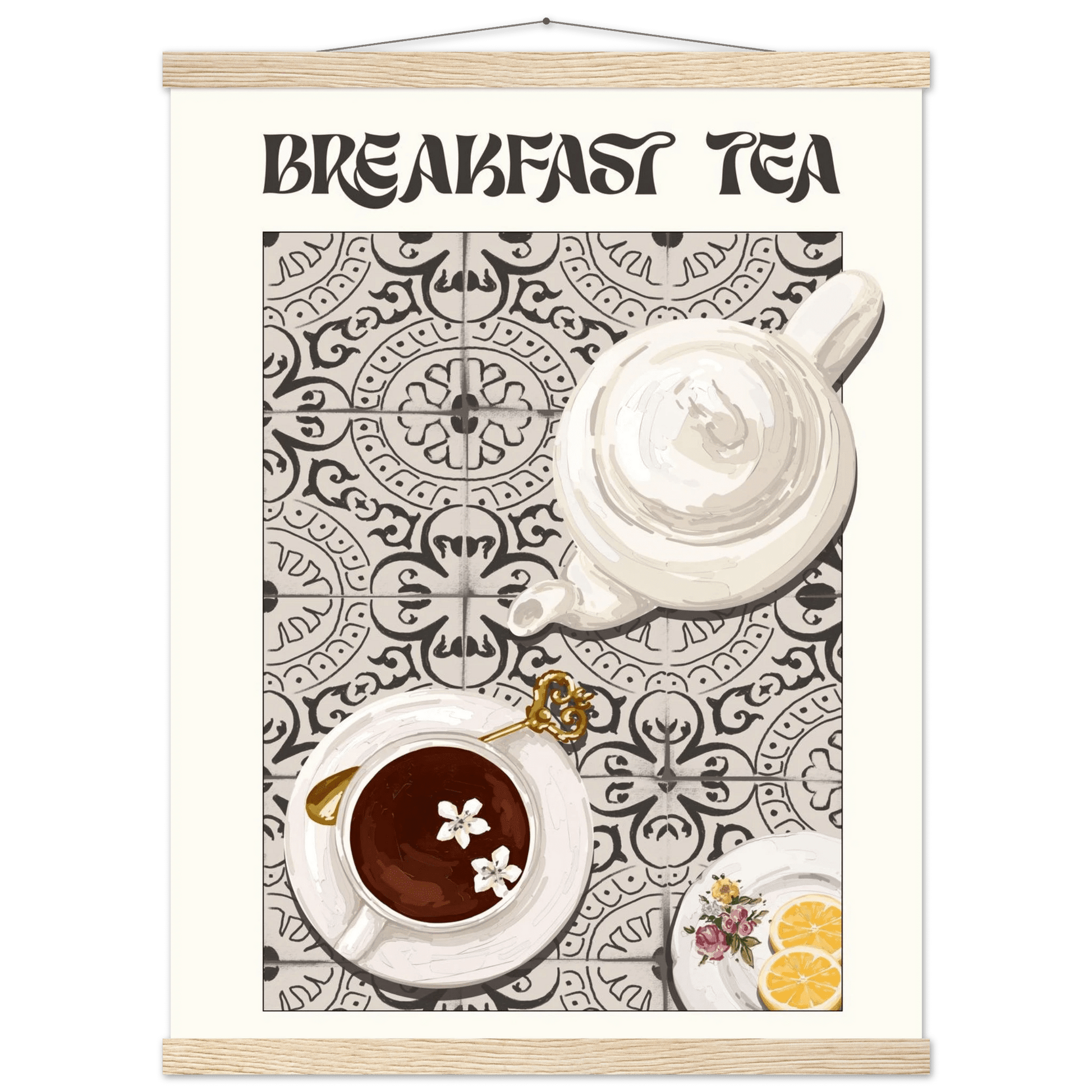 Breakfast Tea Poster – Cozy Kitchen Wall Art Print (Digital & Printed Options) - Evergreen Posters