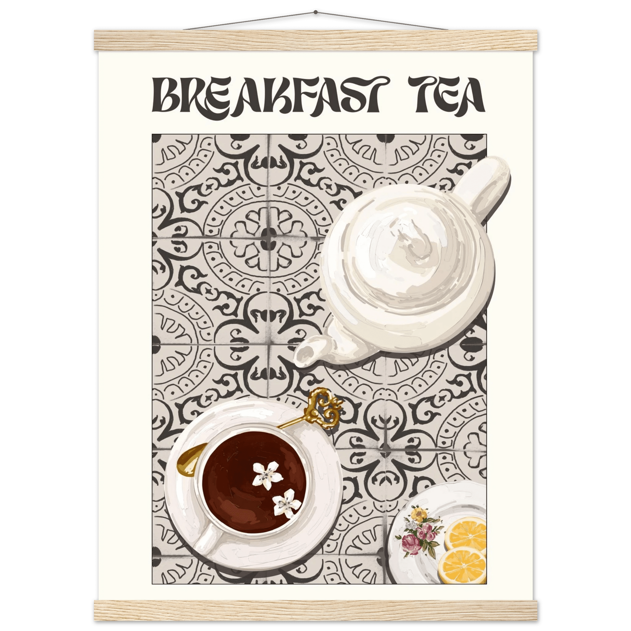 Breakfast Tea Poster – Cozy Kitchen Wall Art Print (Digital & Printed Options) - Evergreen Posters