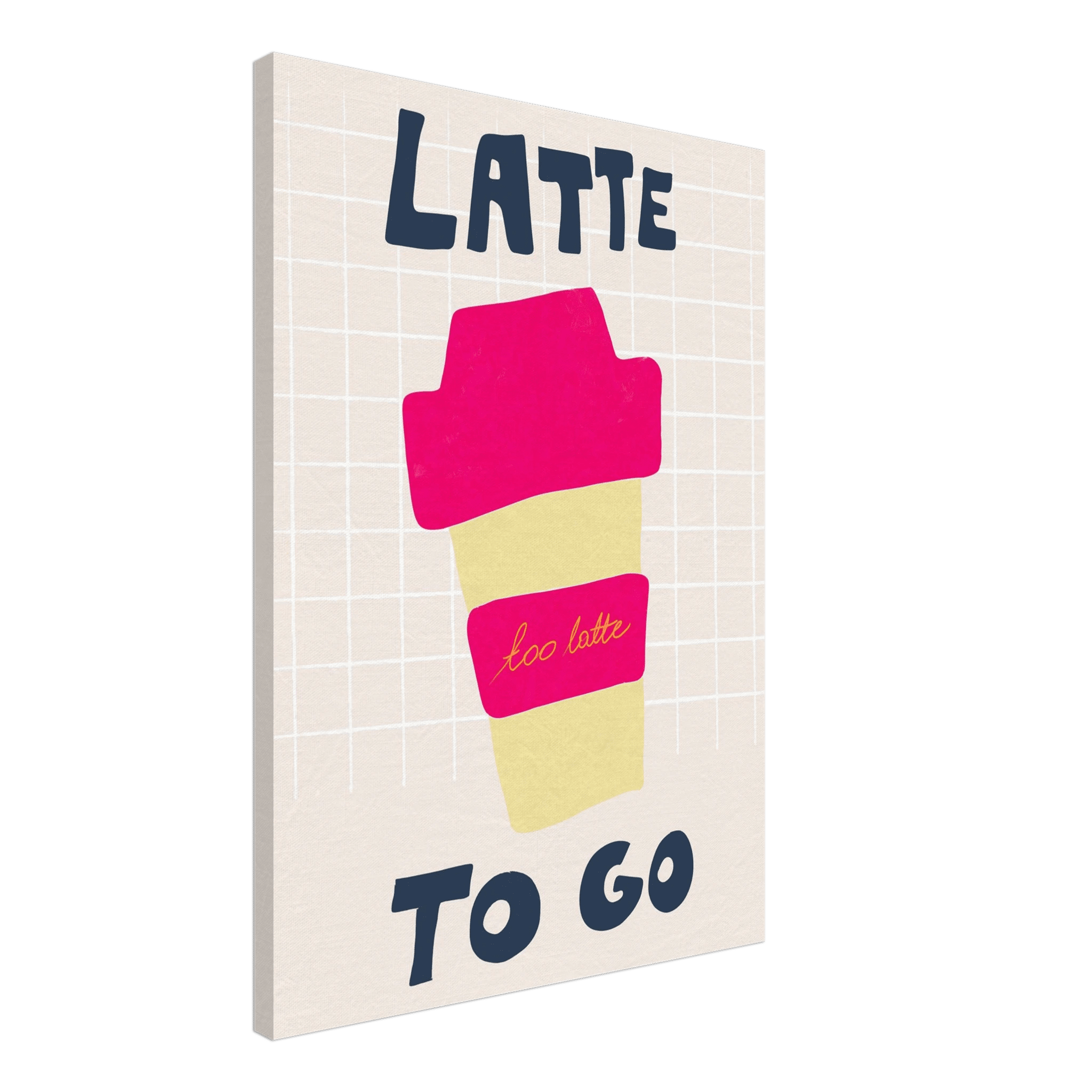 Latte To Go Poster – Playful Coffee Kitchen Wall Art Print (Digital & Printed Options) - Evergreen Posters