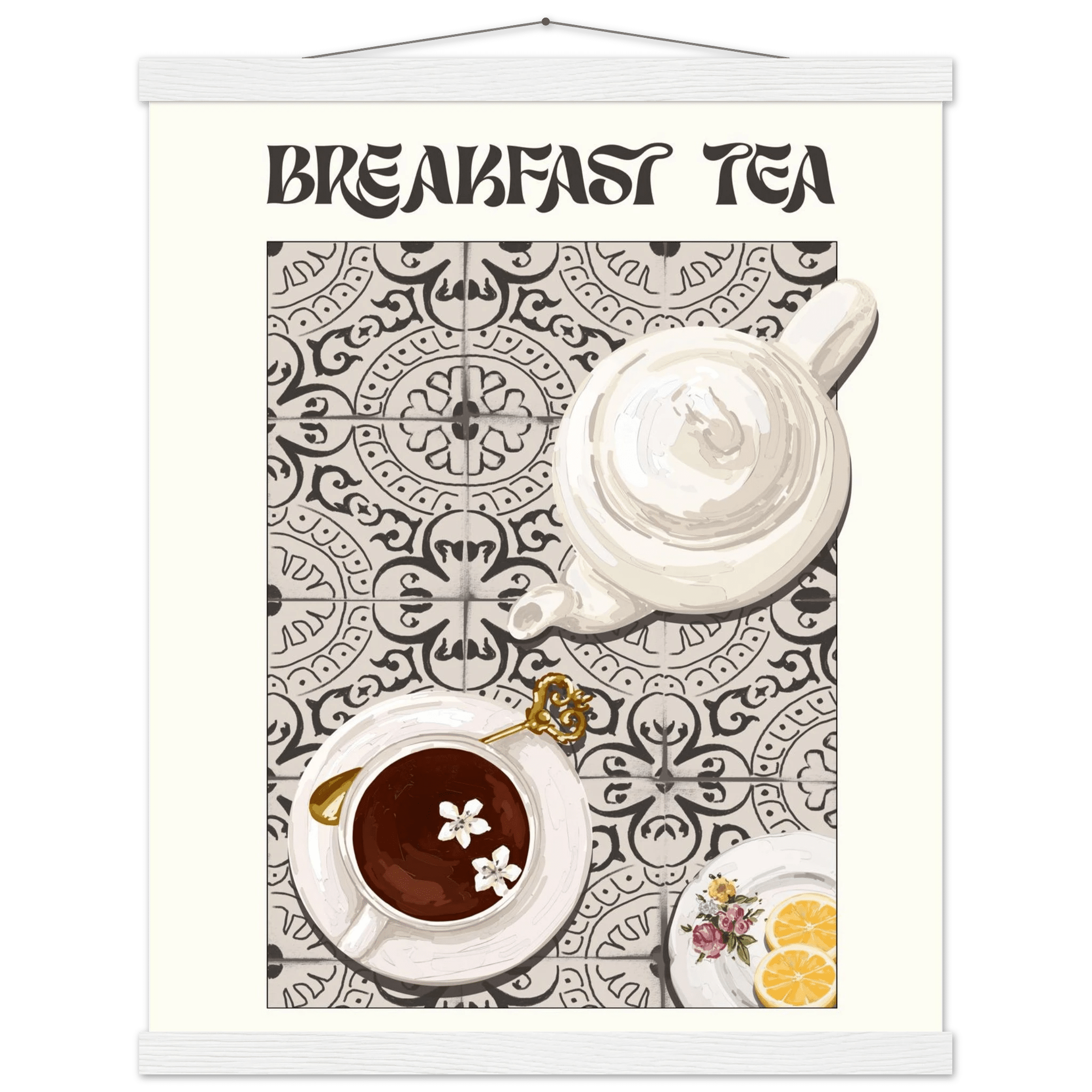 Breakfast Tea Poster – Cozy Kitchen Wall Art Print (Digital & Printed Options) - Evergreen Posters