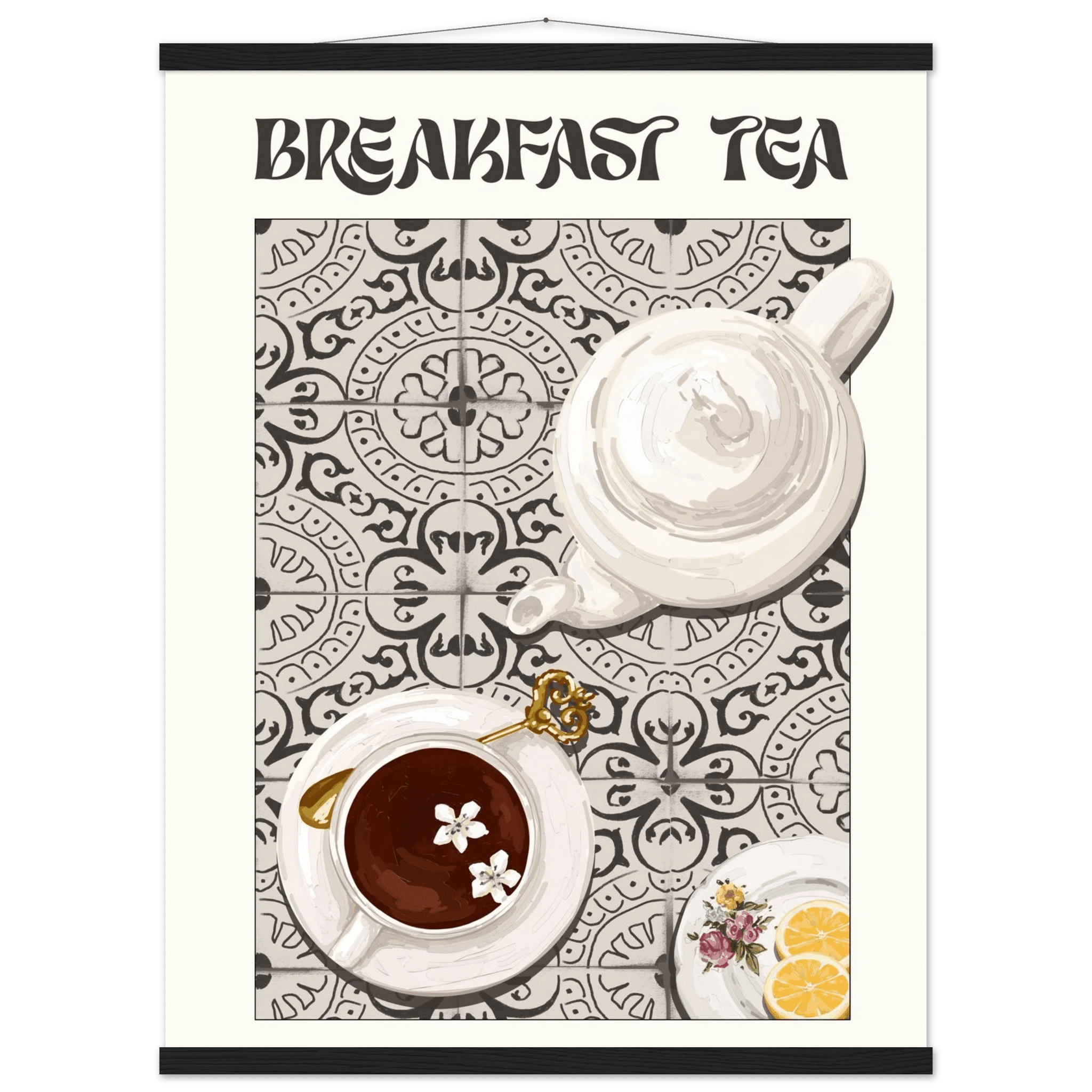 Breakfast Tea Poster – Cozy Kitchen Wall Art Print (Digital & Printed Options) - Evergreen Posters