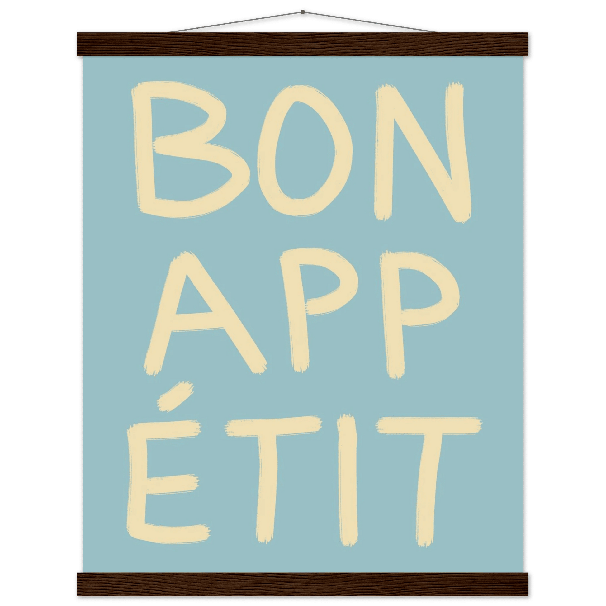 Bon Appétit Kitchen Poster | French Typography Wall Art | Retro Dining Room Print Decor - Evergreen Posters