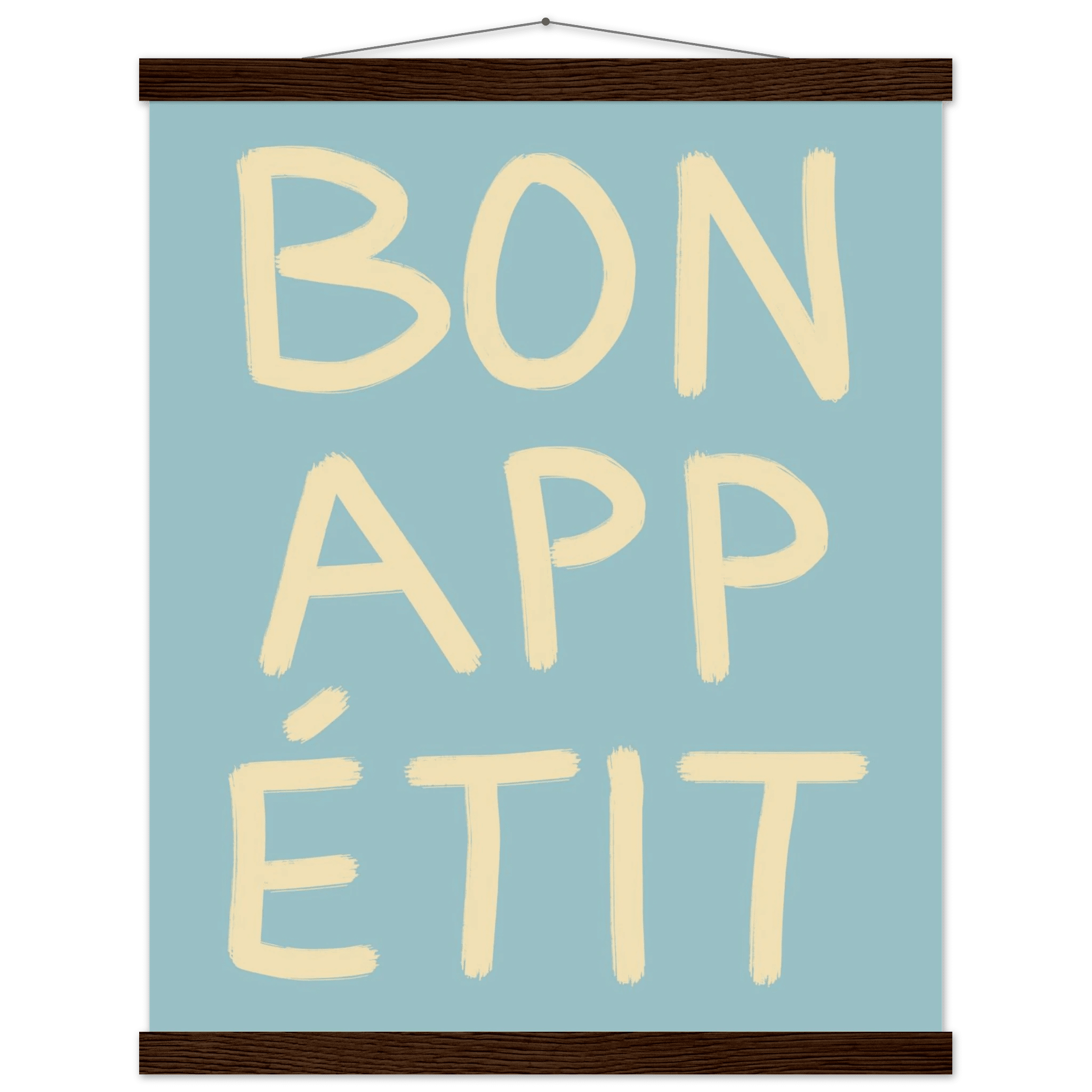 Bon Appétit Kitchen Poster | French Typography Wall Art | Retro Dining Room Print Decor - Evergreen Posters