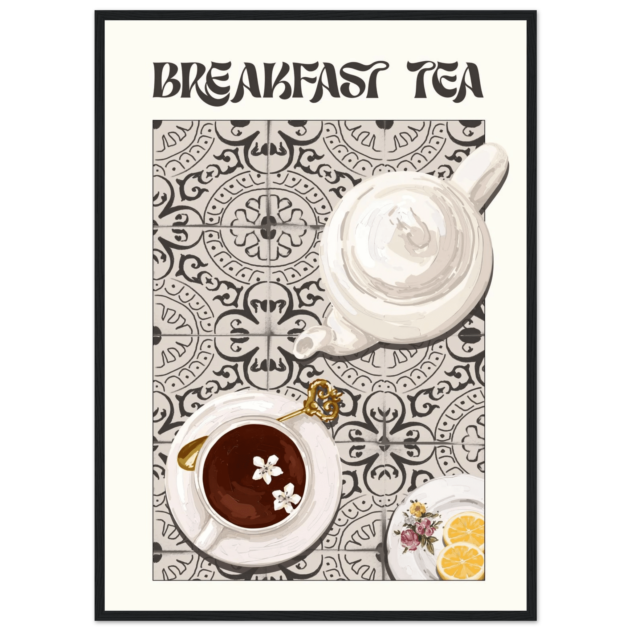 Breakfast Tea Poster – Cozy Kitchen Wall Art Print (Digital & Printed Options) - Evergreen Posters
