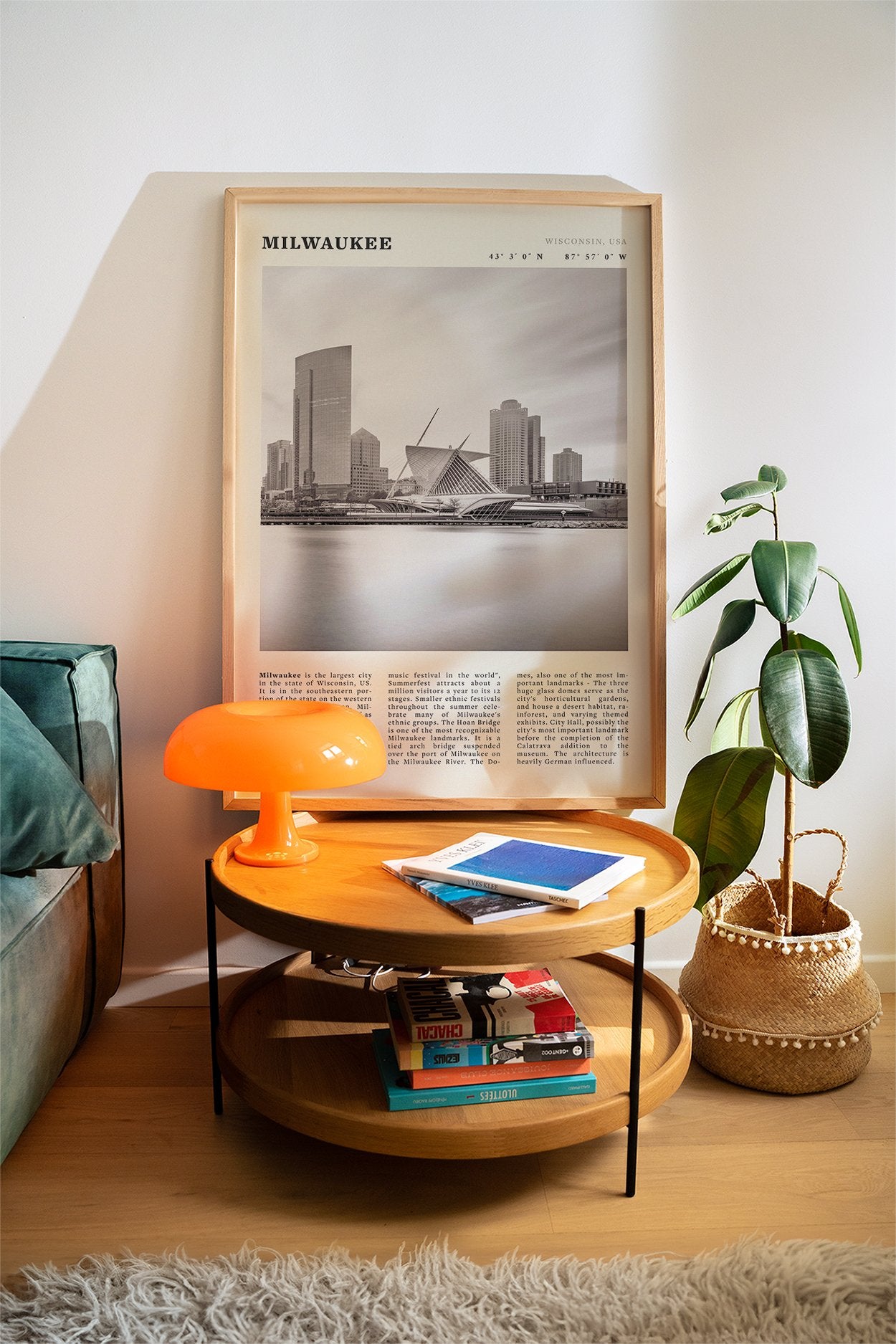 Milwaukee Poster | Black & White Wisconsin City Wall Art | USA Travel Print - Evergreen Posters