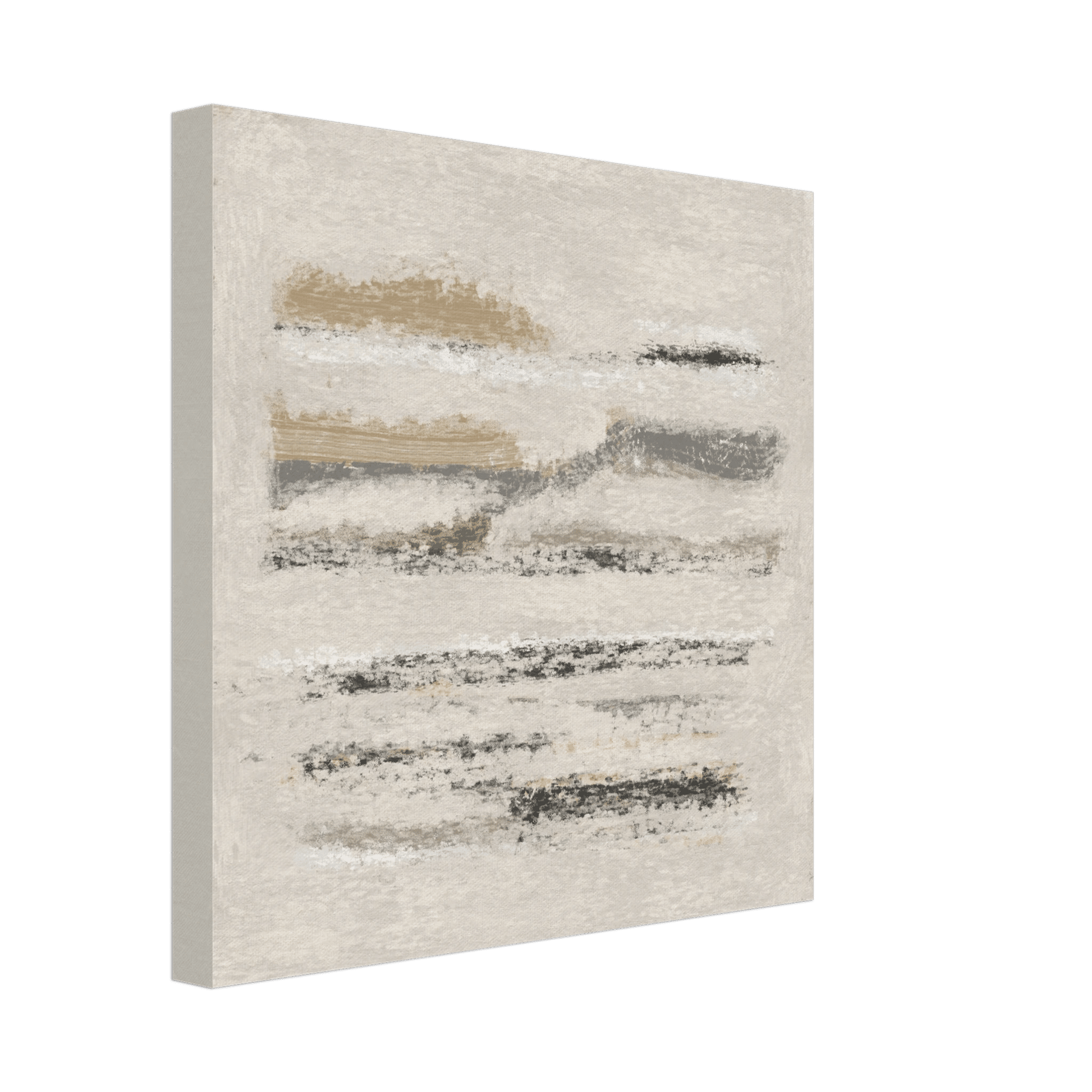 Neutral Abstract Poster | Beige Textured Brushstroke Wall Art | Minimalist Living Room Print - Evergreen Posters