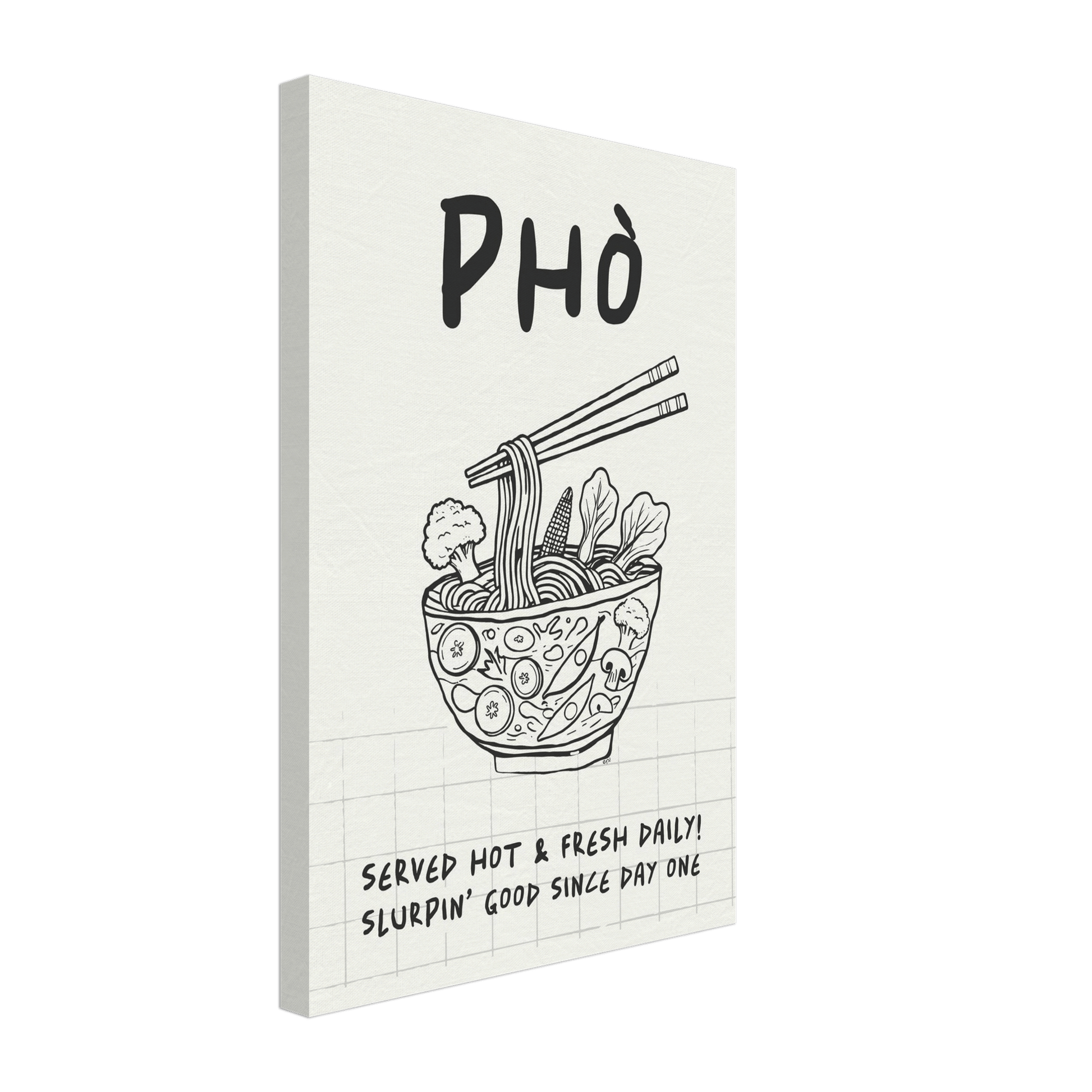 Pho Poster – Slurpin’ Good Vietnamese Kitchen Wall Art Print (Digital & Printed Options) - Evergreen Posters