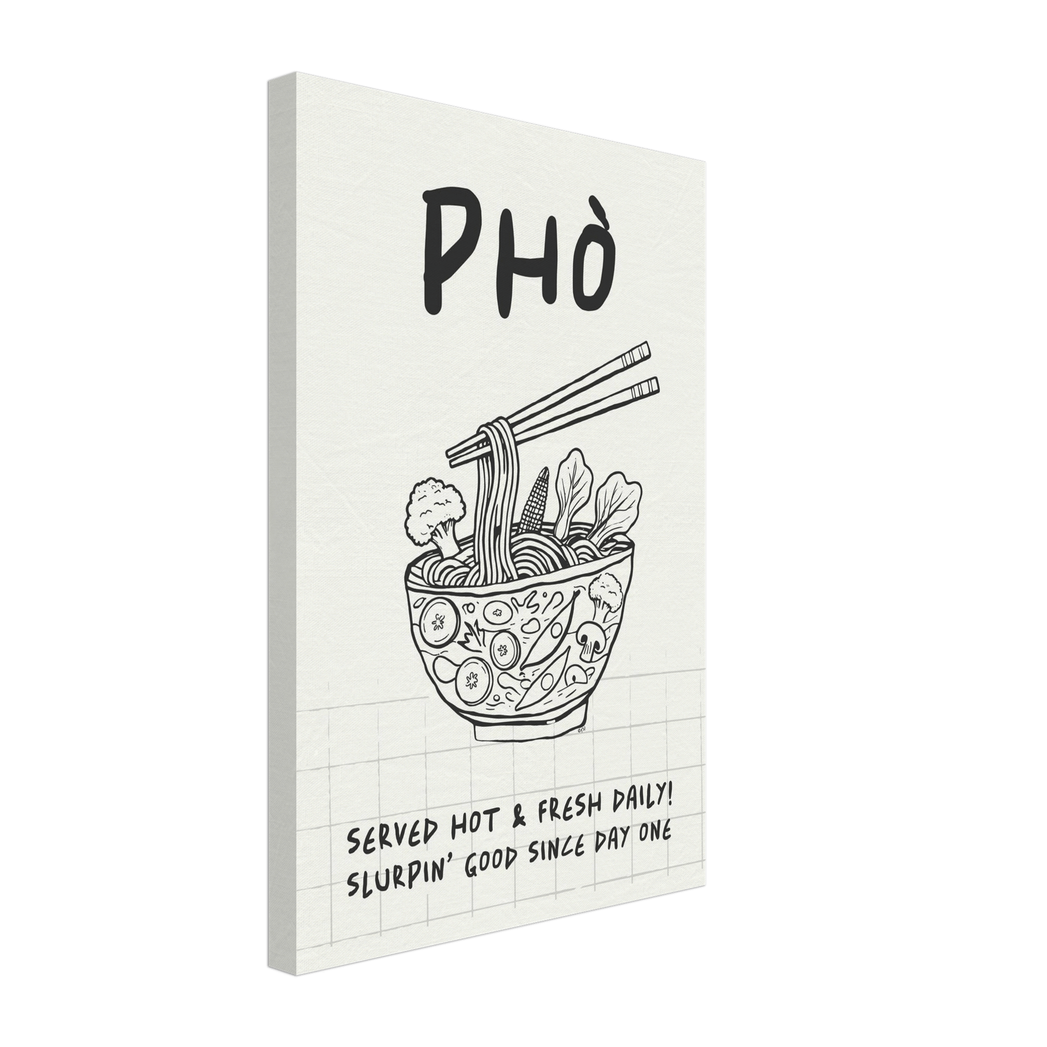Pho Poster – Slurpin’ Good Vietnamese Kitchen Wall Art Print (Digital & Printed Options) - Evergreen Posters