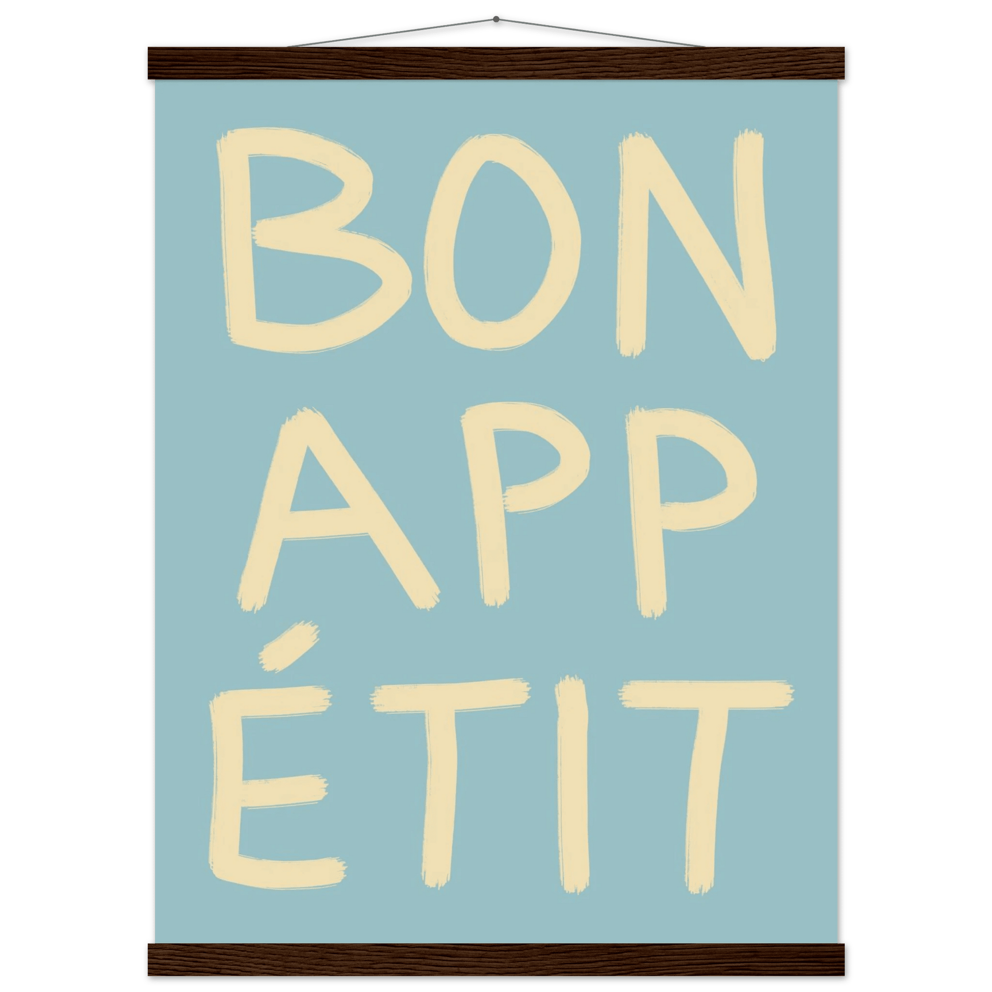 Bon Appétit Kitchen Poster | French Typography Wall Art | Retro Dining Room Print Decor - Evergreen Posters