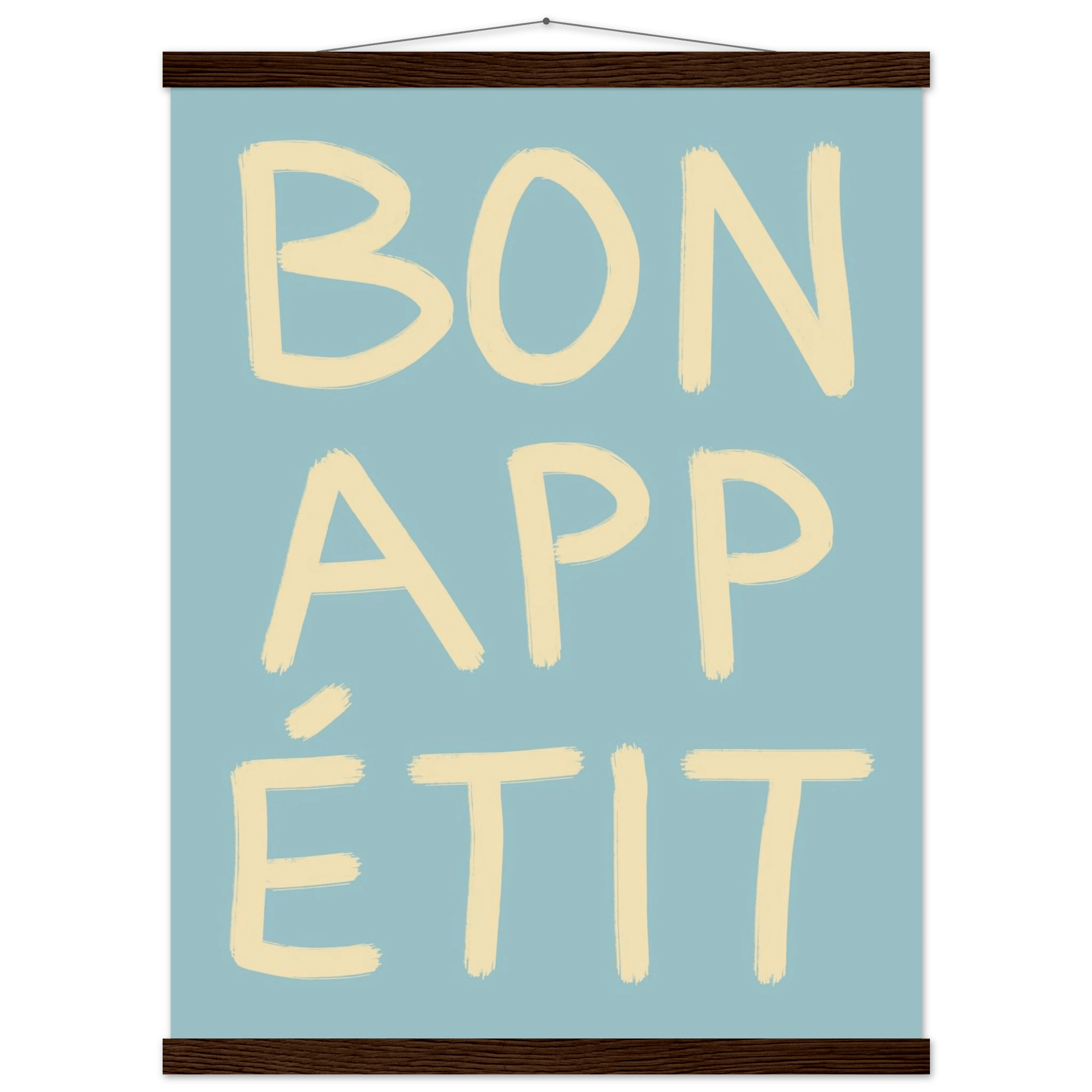 Bon Appétit Kitchen Poster | French Typography Wall Art | Retro Dining Room Print Decor - Evergreen Posters