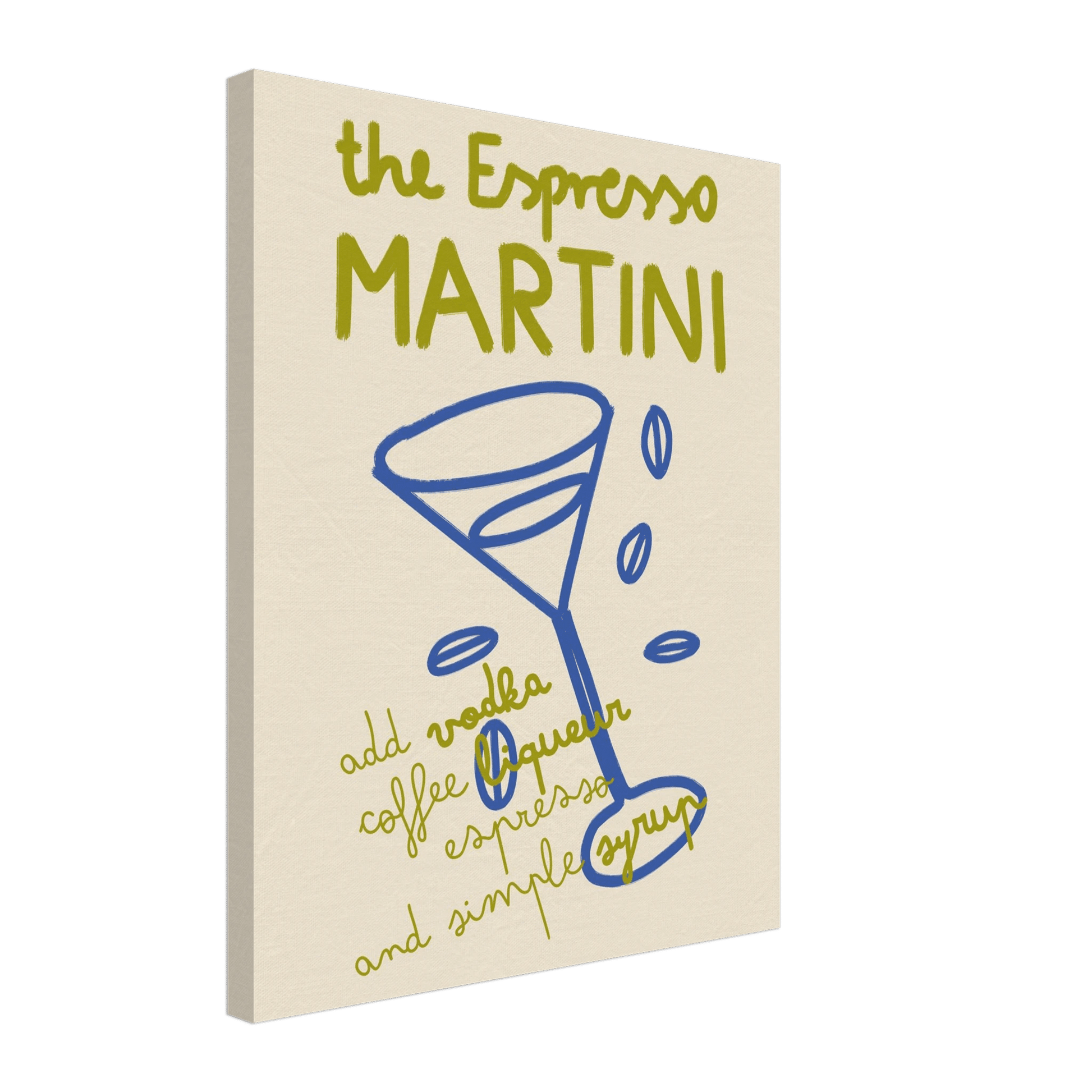Espresso Martini Print | Cocktail Recipe Wall Art | Kitchen Bar Poster - Evergreen Posters