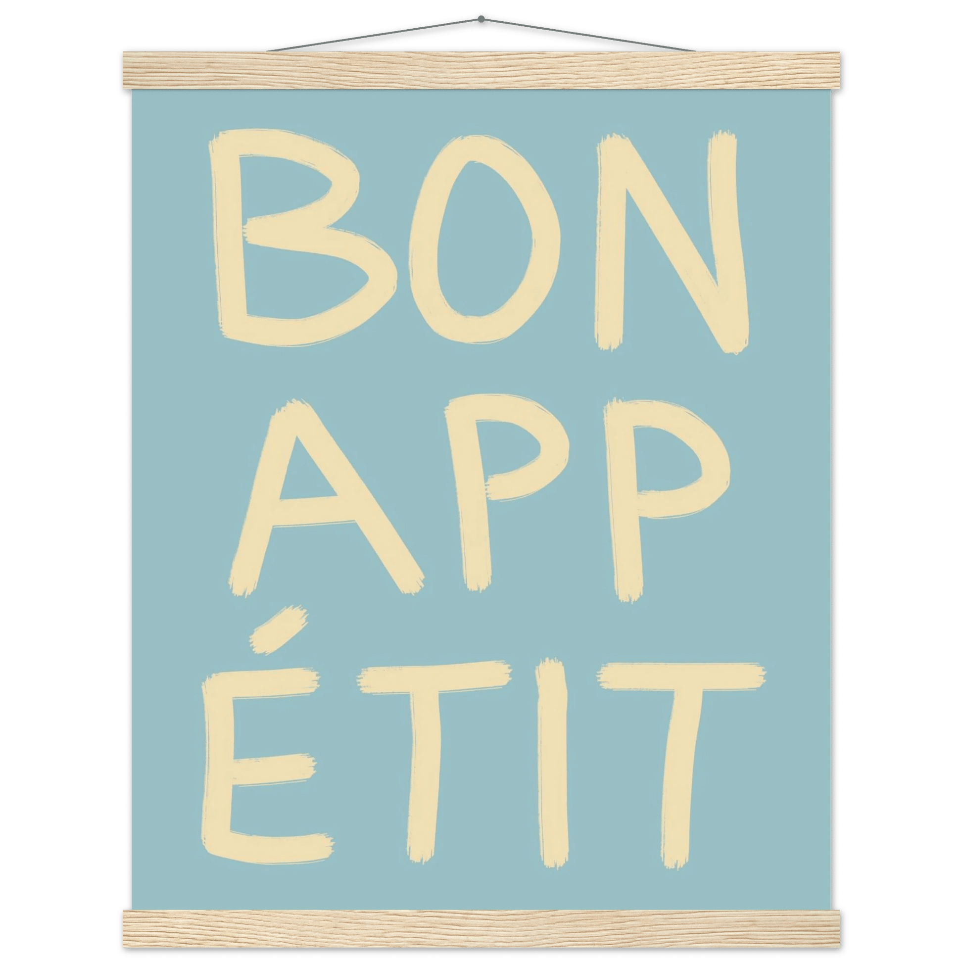 Bon Appétit Kitchen Poster | French Typography Wall Art | Retro Dining Room Print Decor - Evergreen Posters