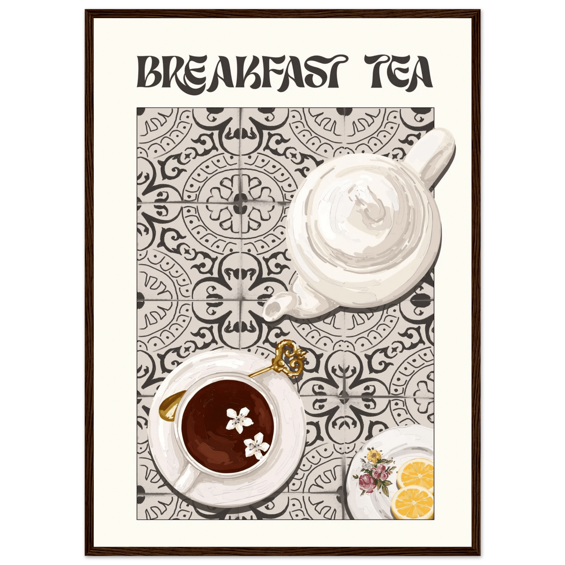 Breakfast Tea Poster – Cozy Kitchen Wall Art Print (Digital & Printed Options) - Evergreen Posters