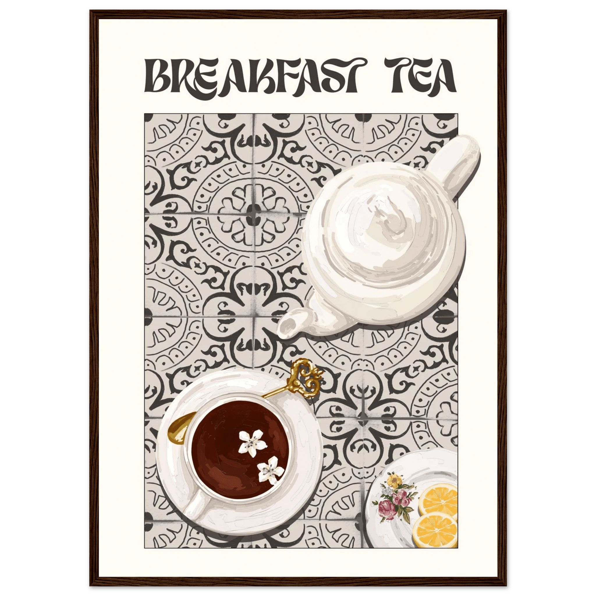 Breakfast Tea Poster – Cozy Kitchen Wall Art Print (Digital & Printed Options) - Evergreen Posters