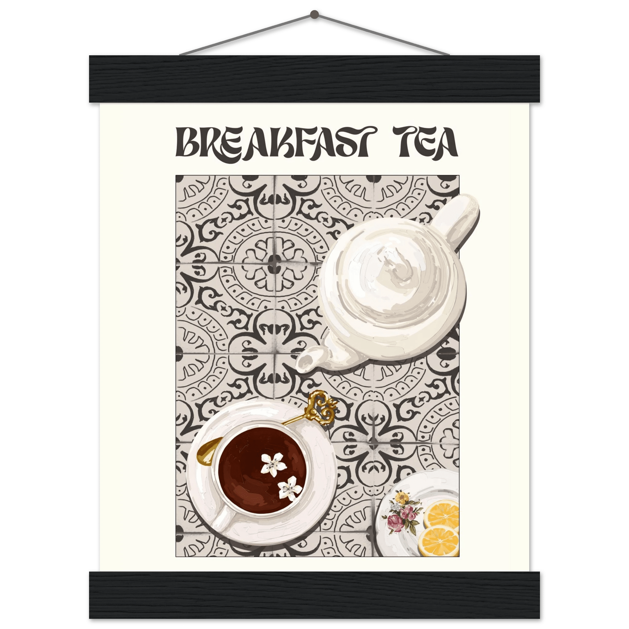 Breakfast Tea Poster – Cozy Kitchen Wall Art Print (Digital & Printed Options) - Evergreen Posters