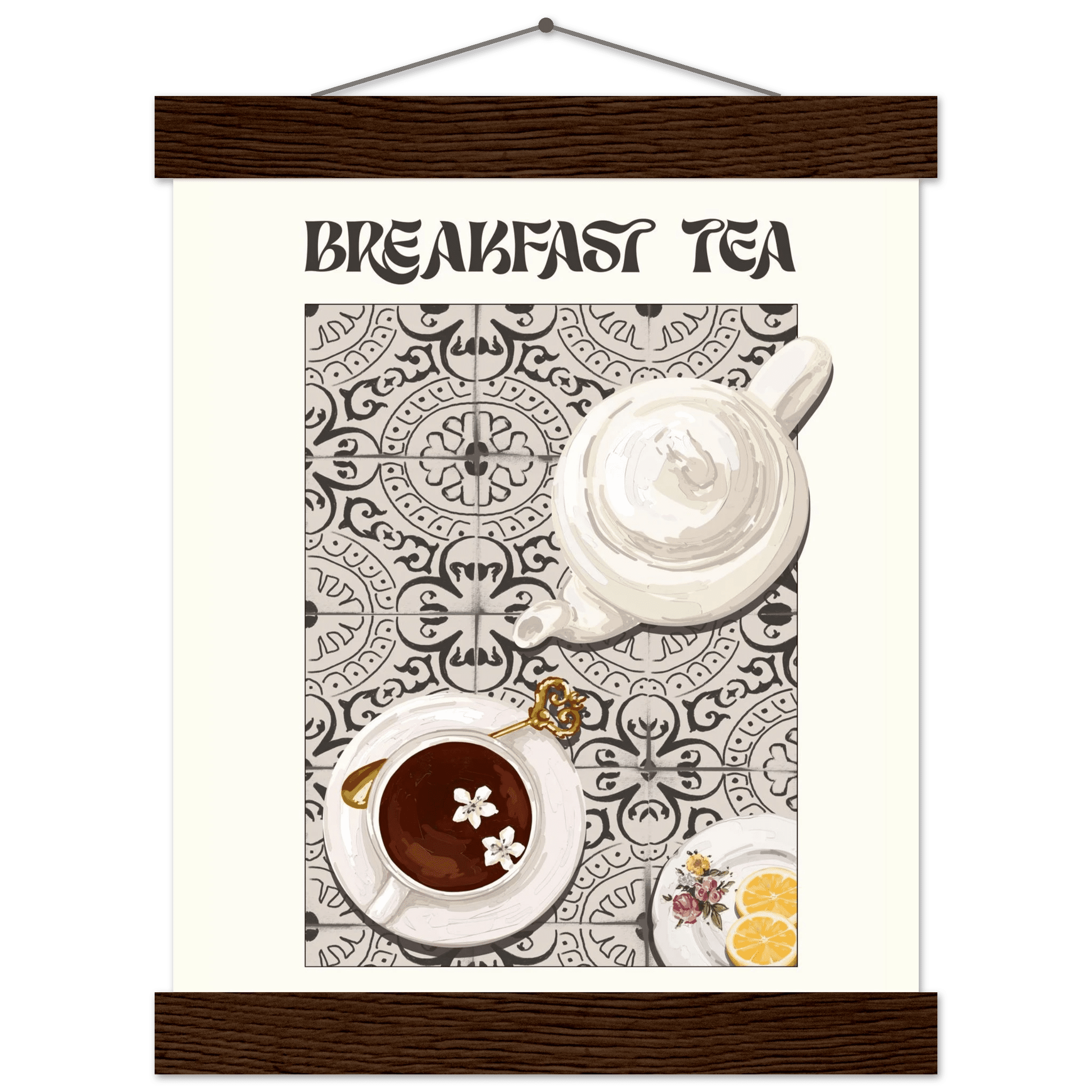 Breakfast Tea Poster – Cozy Kitchen Wall Art Print (Digital & Printed Options) - Evergreen Posters