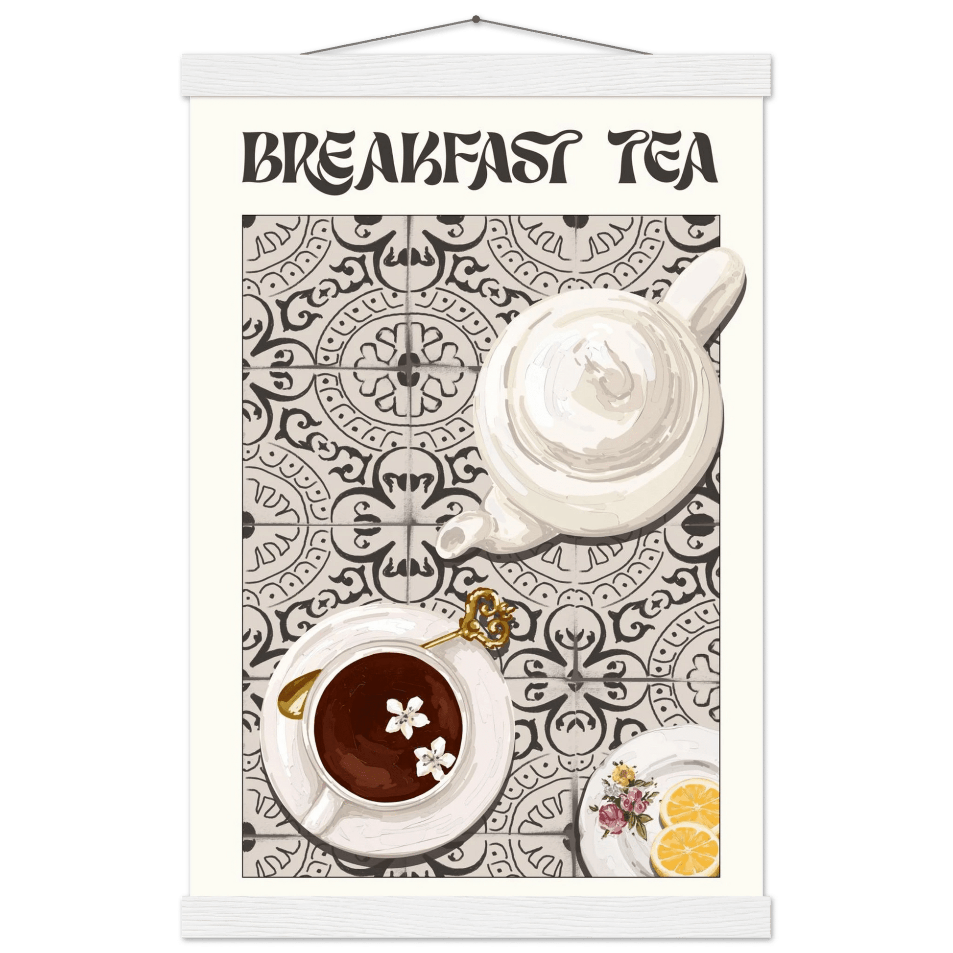 Breakfast Tea Poster – Cozy Kitchen Wall Art Print (Digital & Printed Options) - Evergreen Posters