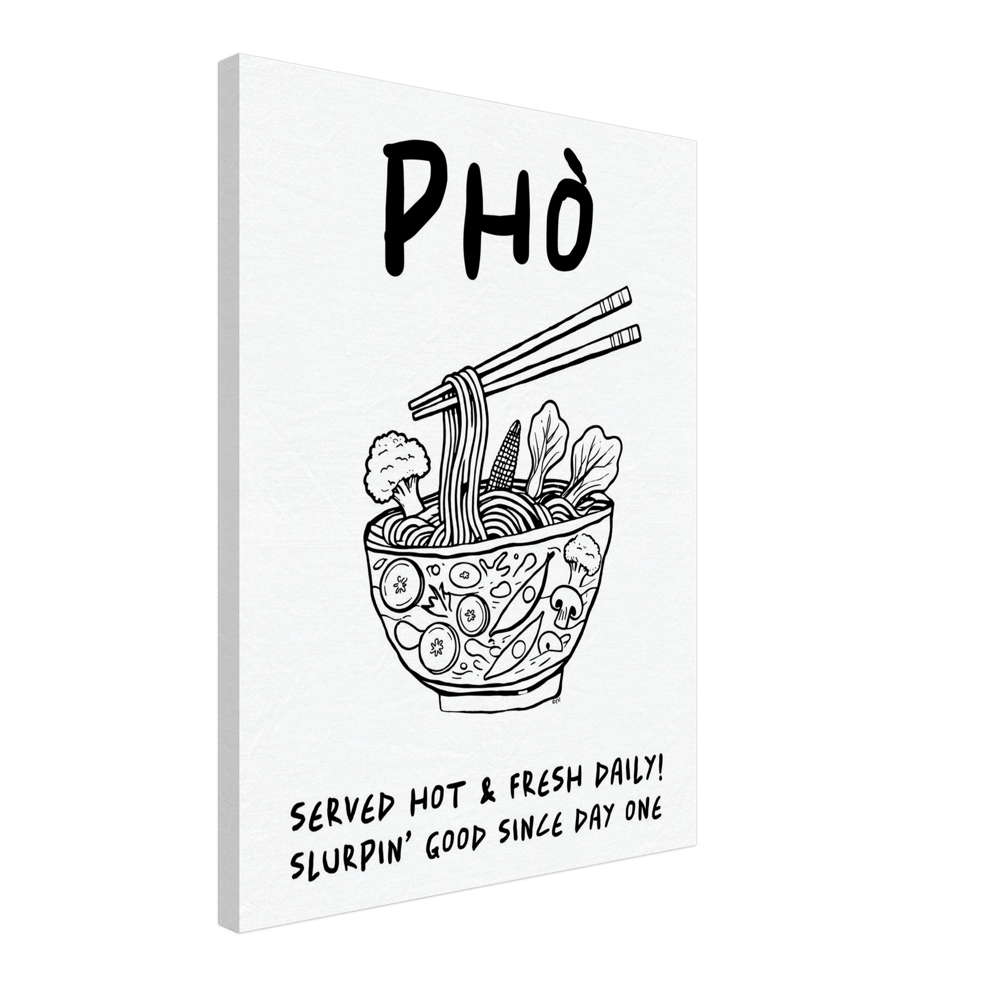 Pho Poster – Funny Vietnamese Kitchen Wall Art Print (Digital & Printed Options) - Evergreen Posters