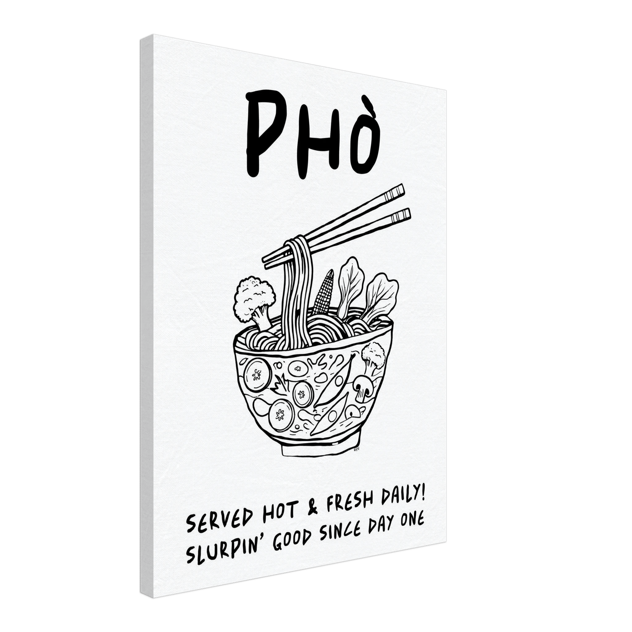 Pho Poster – Funny Vietnamese Kitchen Wall Art Print (Digital & Printed Options) - Evergreen Posters