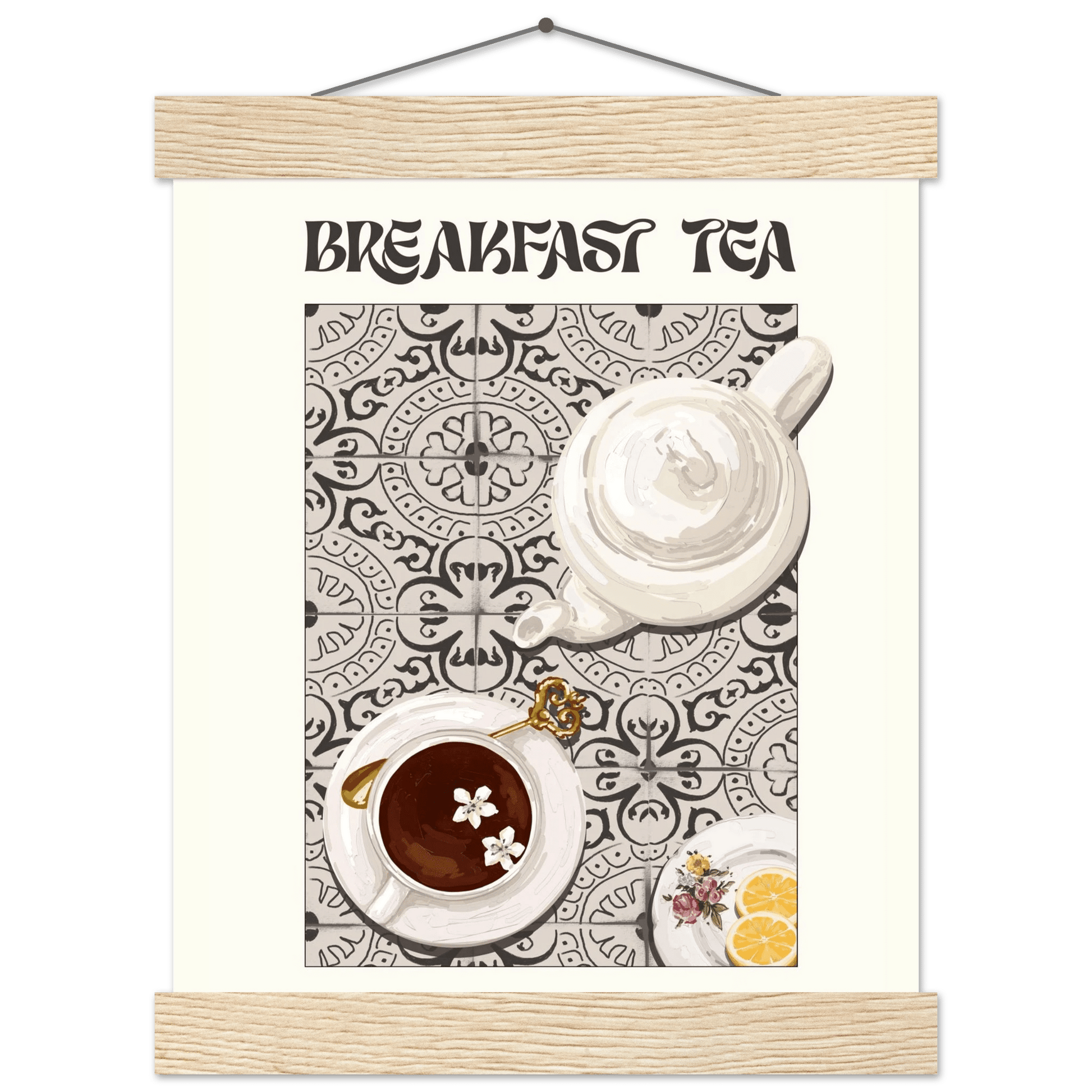 Breakfast Tea Poster – Cozy Kitchen Wall Art Print (Digital & Printed Options) - Evergreen Posters