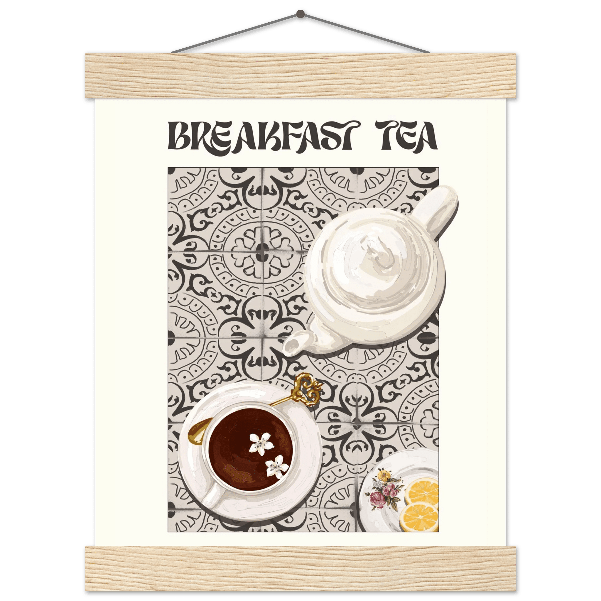 Breakfast Tea Poster – Cozy Kitchen Wall Art Print (Digital & Printed Options) - Evergreen Posters