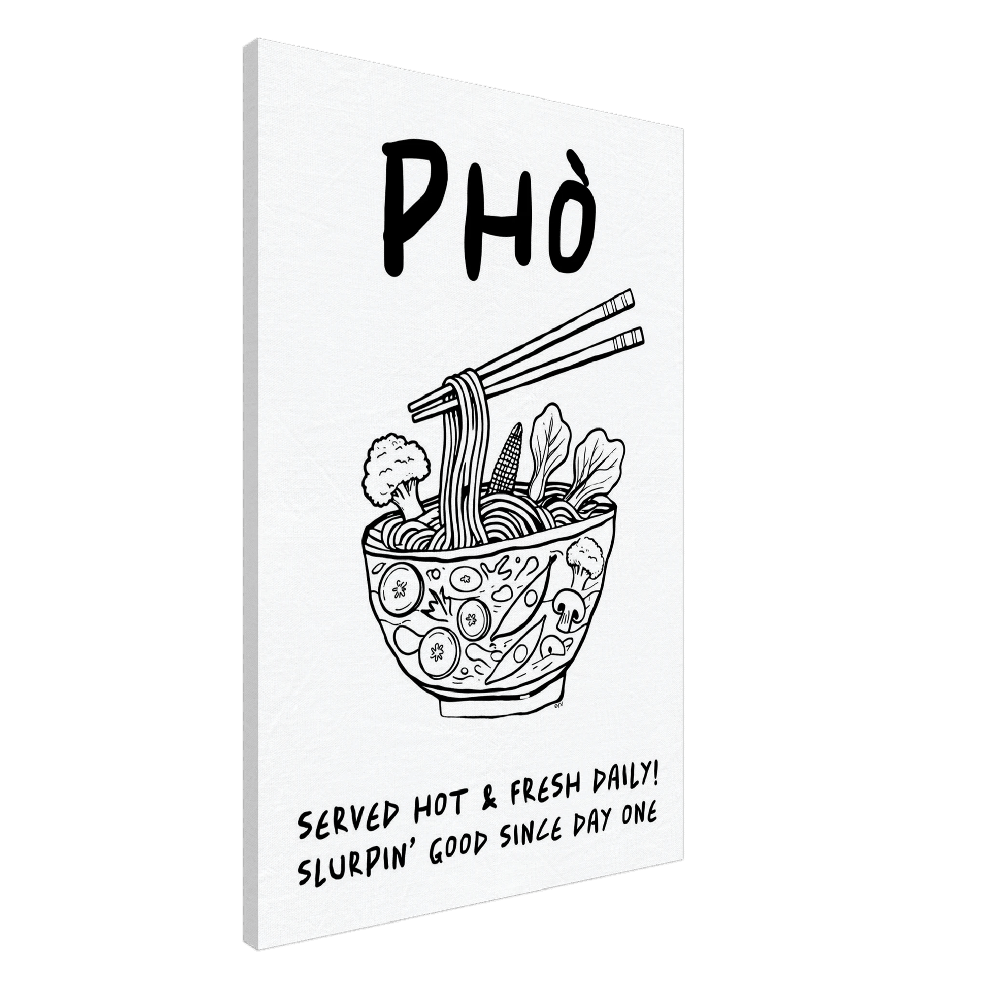 Pho Poster – Funny Vietnamese Kitchen Wall Art Print (Digital & Printed Options) - Evergreen Posters