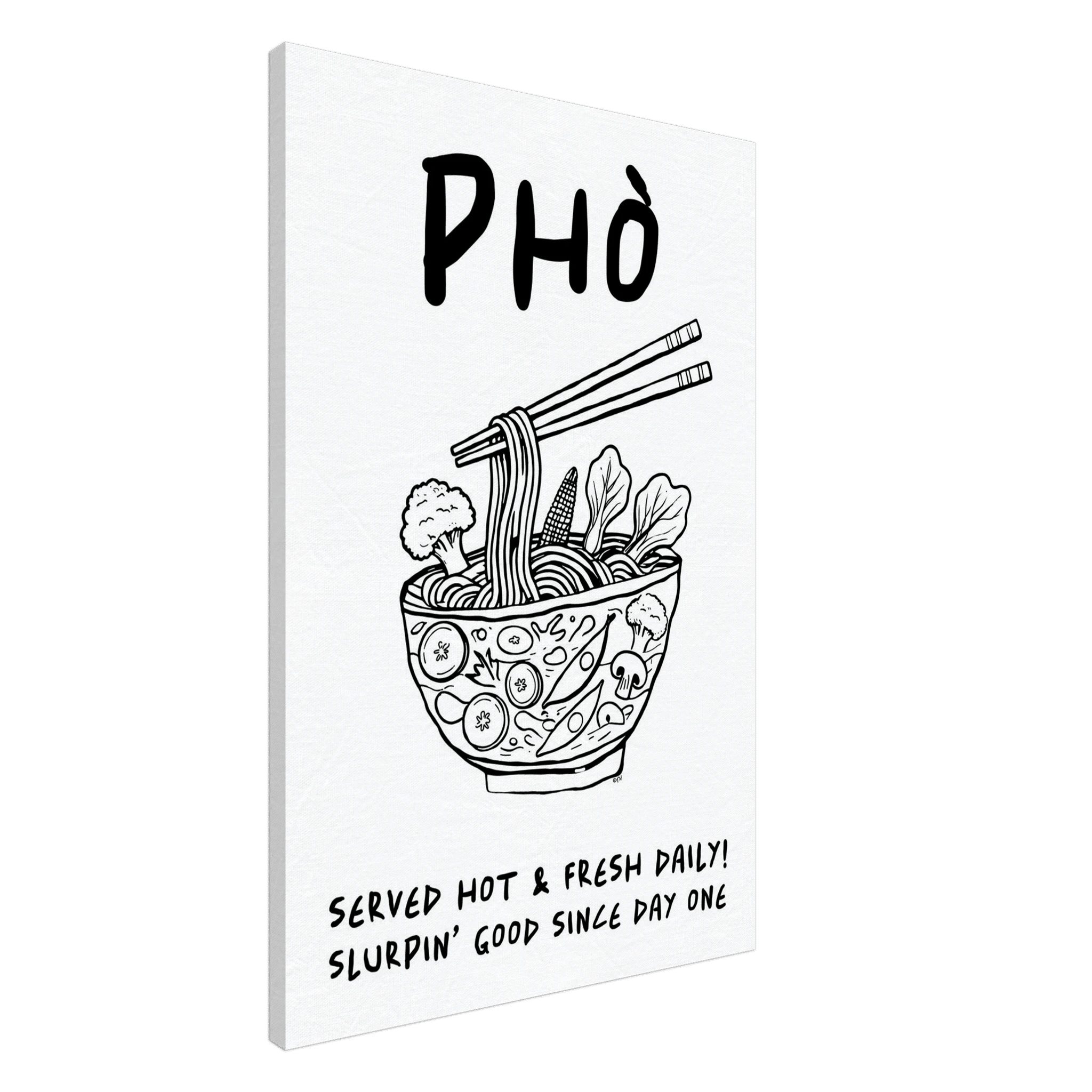Pho Poster – Funny Vietnamese Kitchen Wall Art Print (Digital & Printed Options) - Evergreen Posters