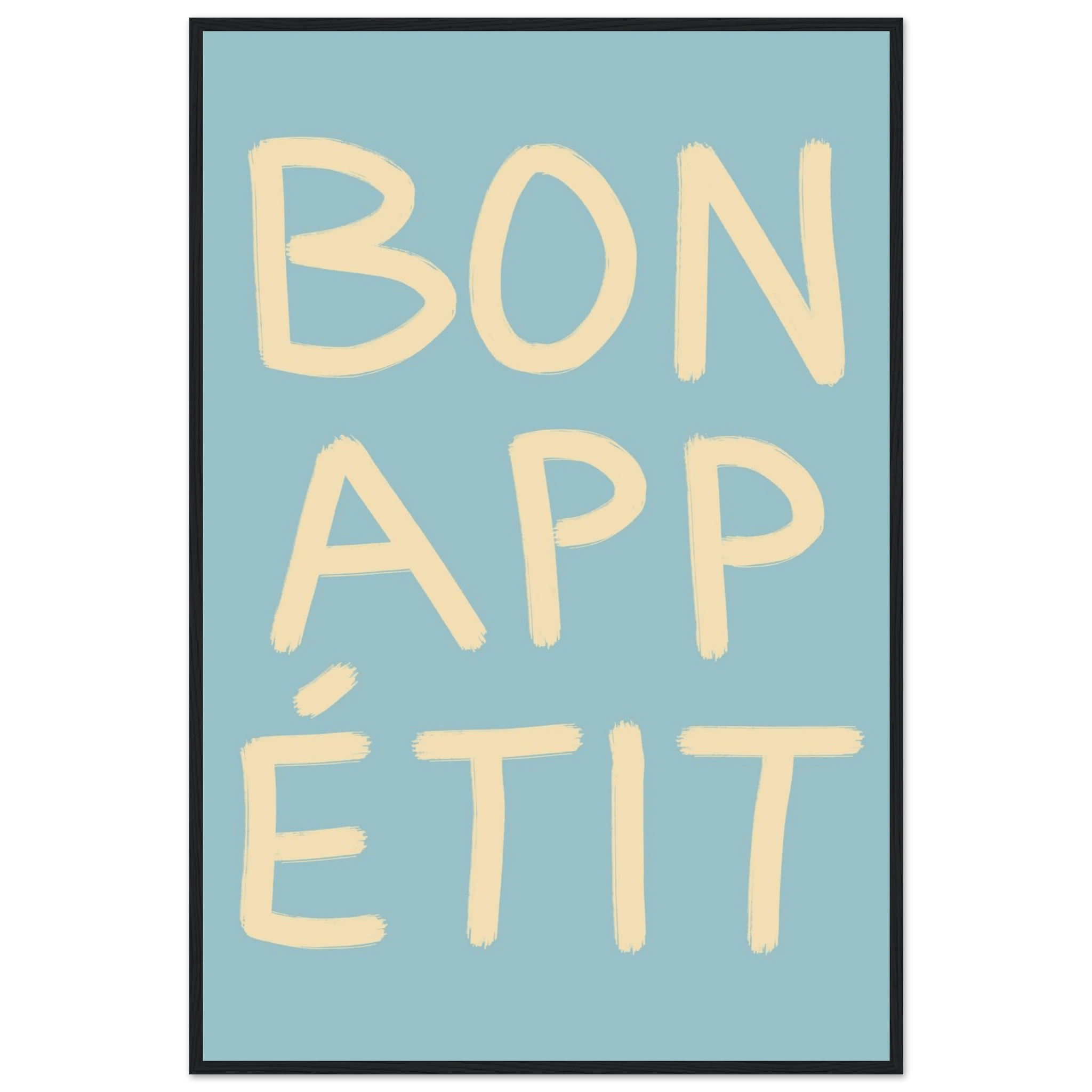 Bon Appétit Kitchen Poster | French Typography Wall Art | Retro Dining Room Print Decor - Evergreen Posters