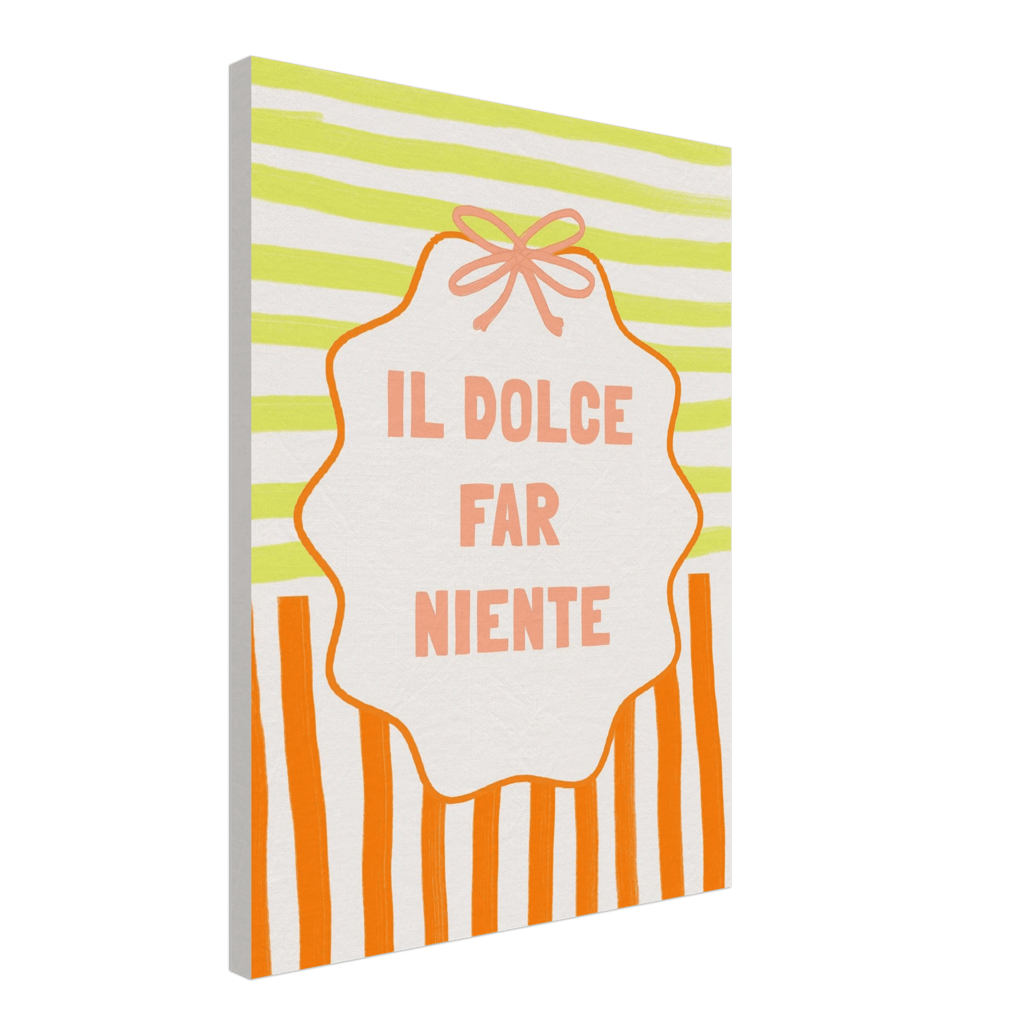 Il Dolce Far Niente Italian Print | Coquette Stripe Wall Art - Evergreen Posters