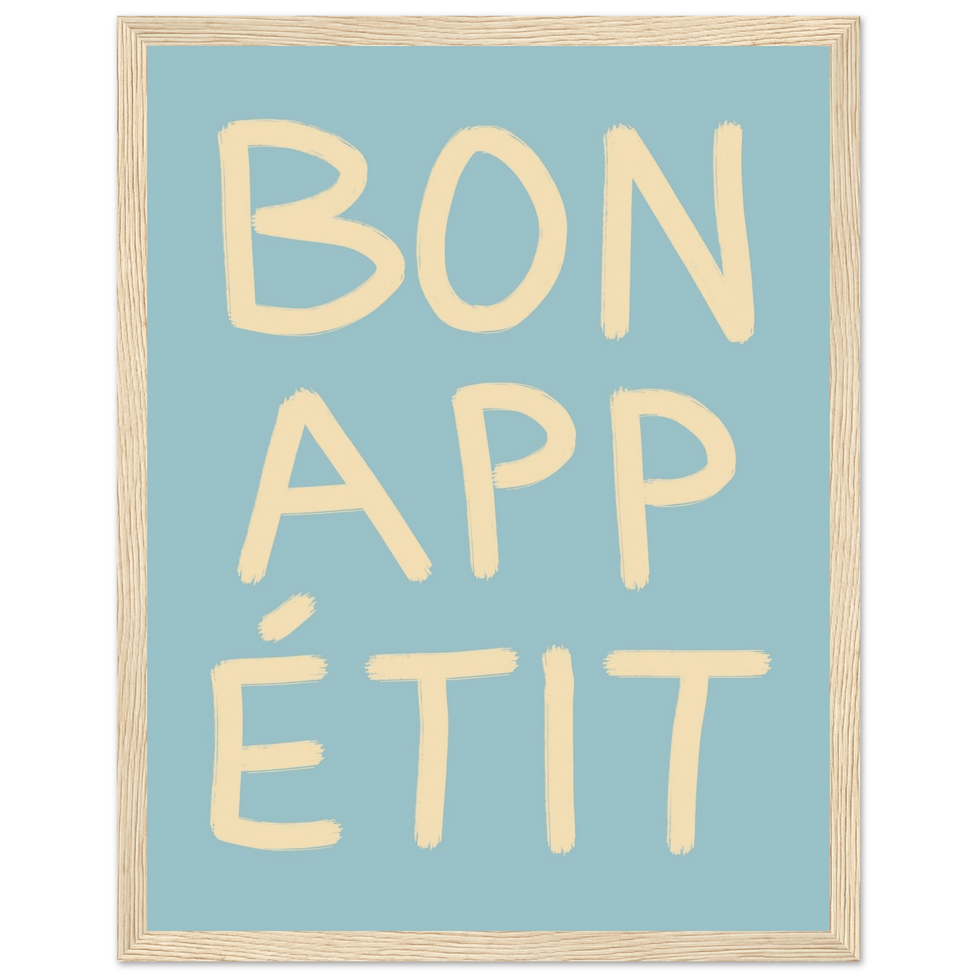 Bon Appétit Kitchen Poster | French Typography Wall Art | Retro Dining Room Print Decor - Evergreen Posters