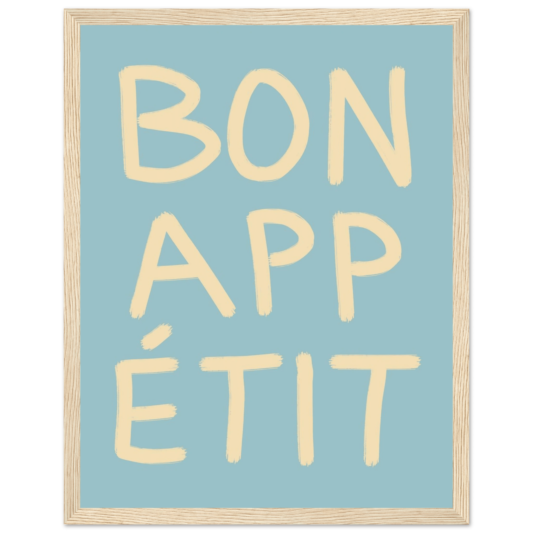 Bon Appétit Kitchen Poster | French Typography Wall Art | Retro Dining Room Print Decor - Evergreen Posters