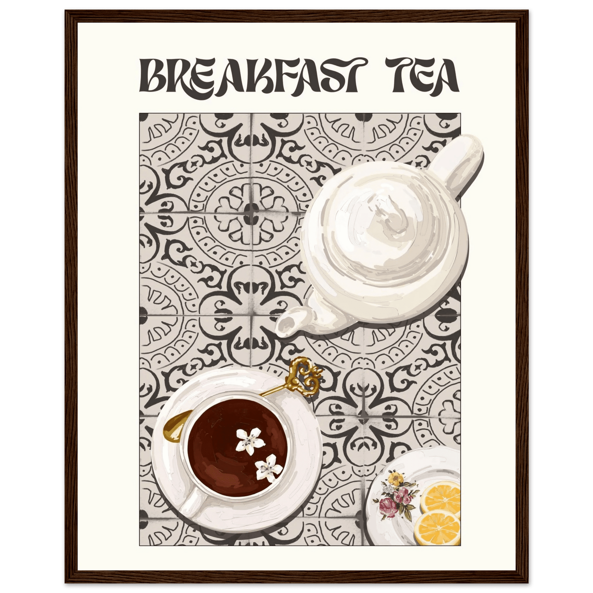 Breakfast Tea Poster – Cozy Kitchen Wall Art Print (Digital & Printed Options) - Evergreen Posters
