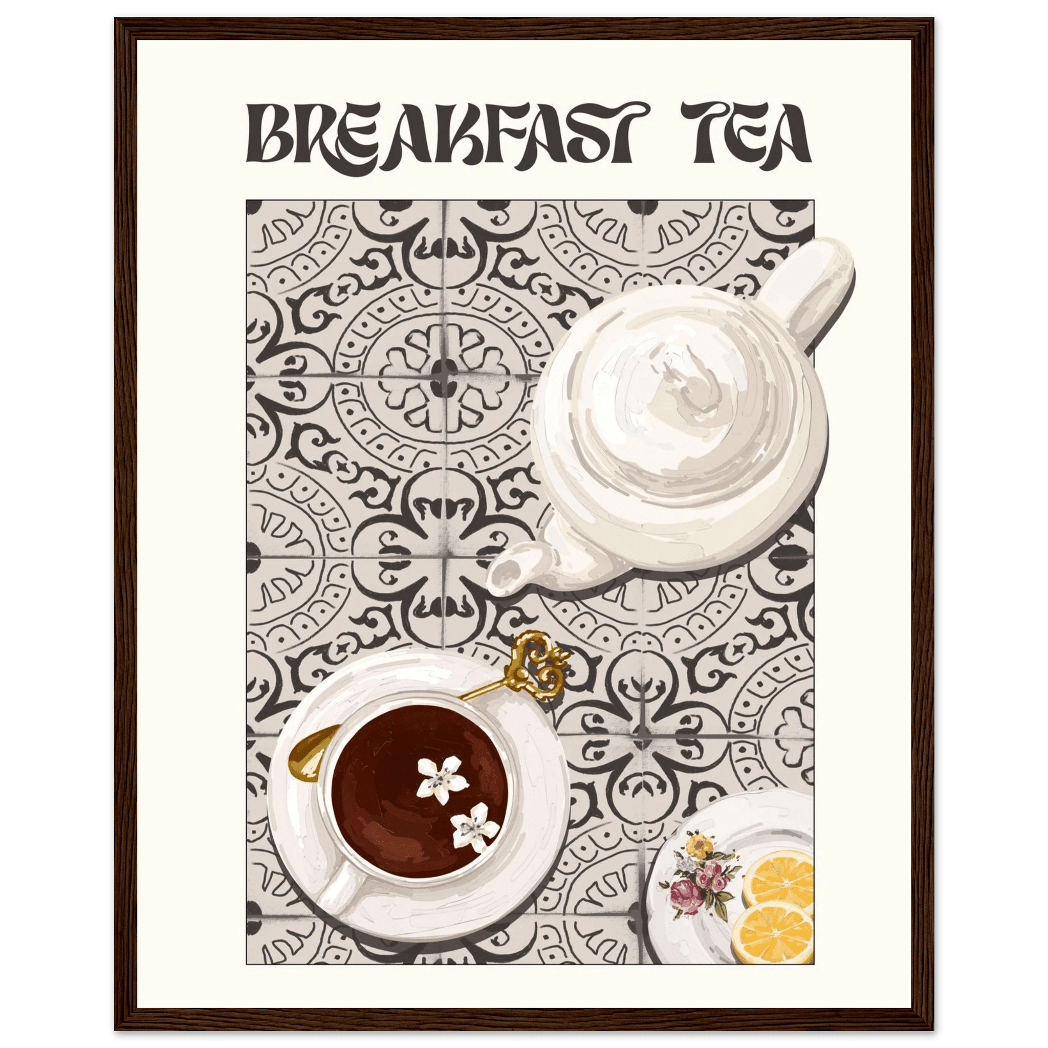 Breakfast Tea Poster – Cozy Kitchen Wall Art Print (Digital & Printed Options) - Evergreen Posters