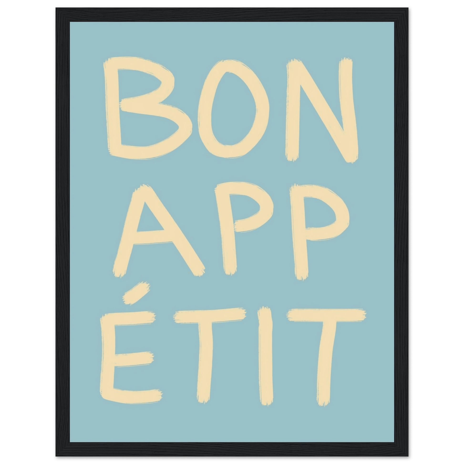 Bon Appétit Kitchen Poster | French Typography Wall Art | Retro Dining Room Print Decor - Evergreen Posters