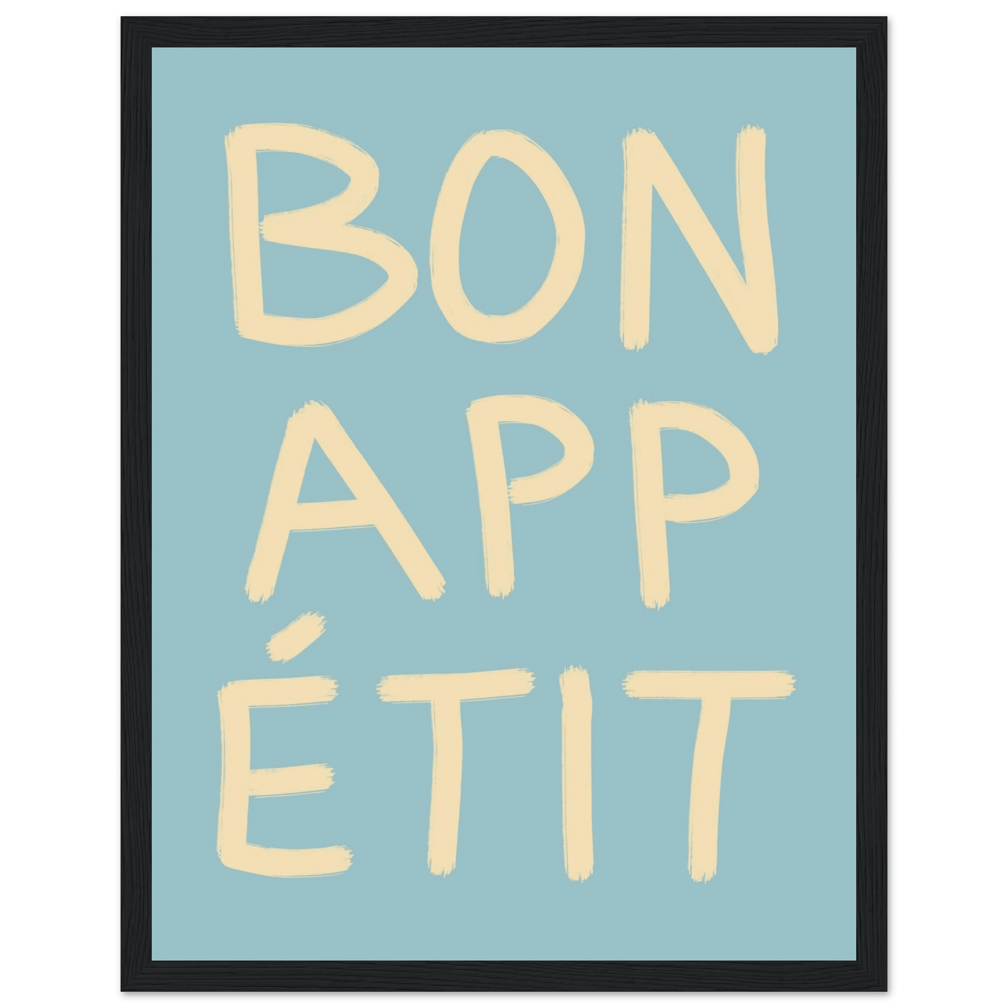 Bon Appétit Kitchen Poster | French Typography Wall Art | Retro Dining Room Print Decor - Evergreen Posters