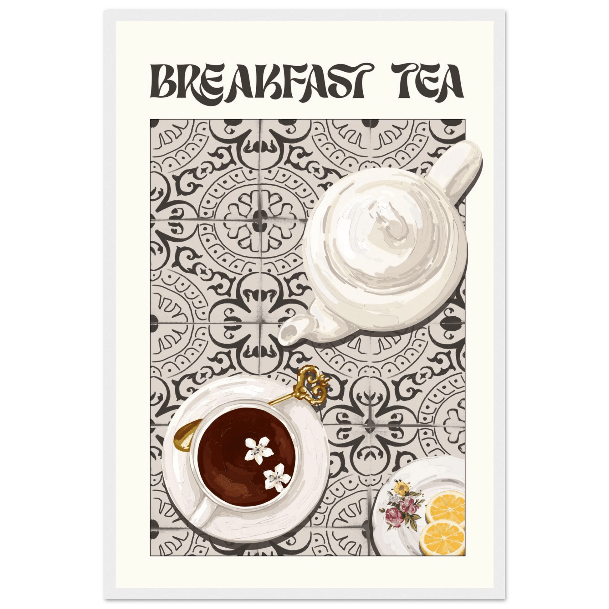 Breakfast Tea Poster – Cozy Kitchen Wall Art Print (Digital & Printed Options) - Evergreen Posters