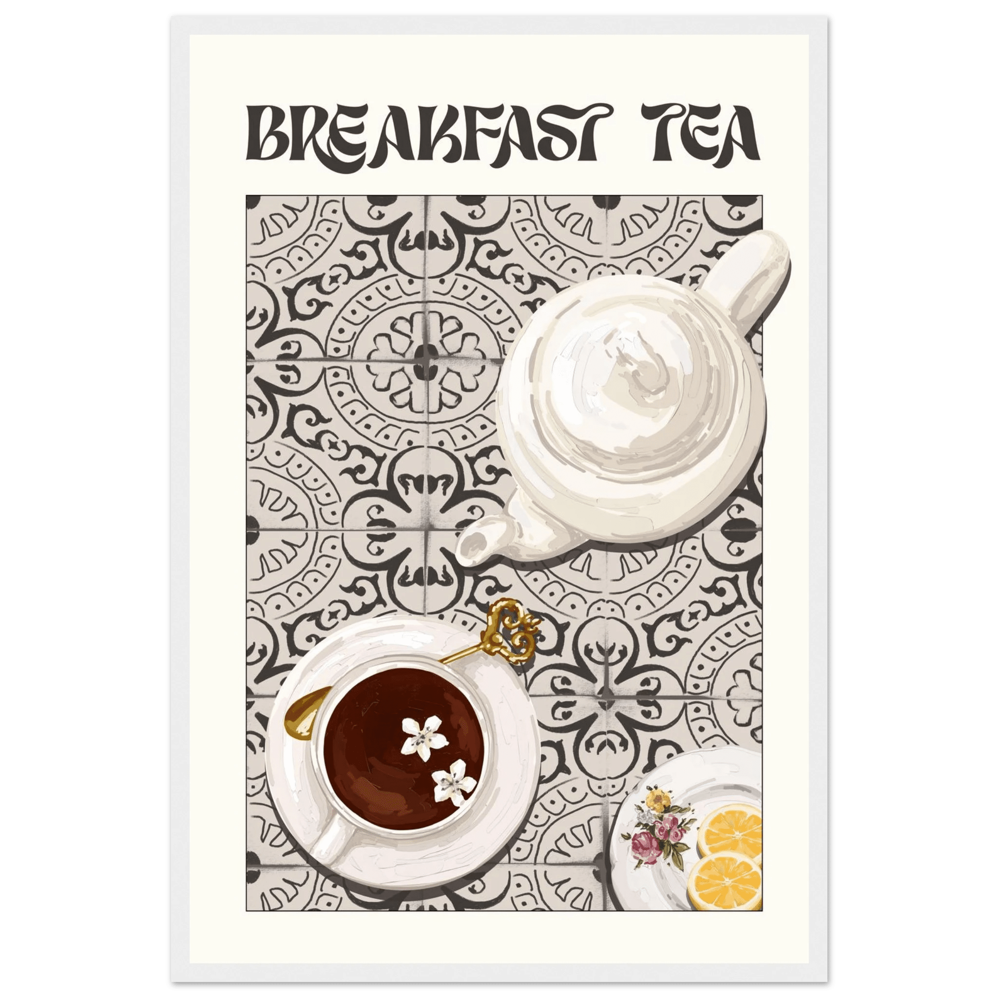 Breakfast Tea Poster – Cozy Kitchen Wall Art Print (Digital & Printed Options) - Evergreen Posters