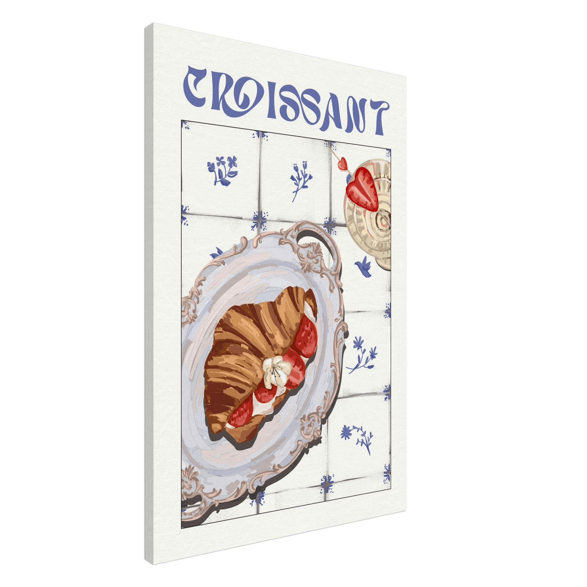 Croissant Poster – Charming French Breakfast Kitchen Wall Art Print (Digital & Printed Options) - Evergreen Posters