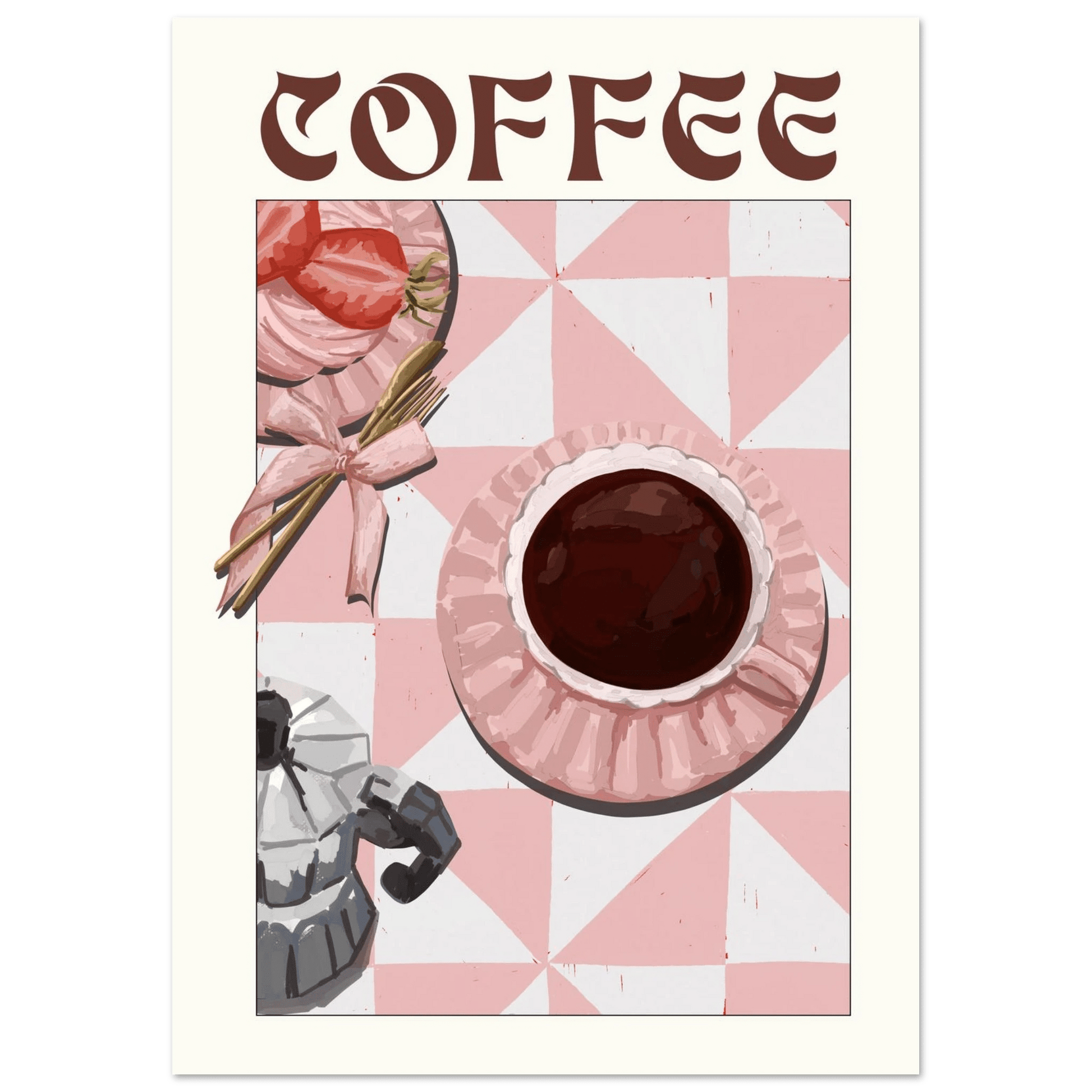 Coffee Poster – Cozy Breakfast Kitchen Wall Art Print (Digital & Printed Options) - Evergreen Posters