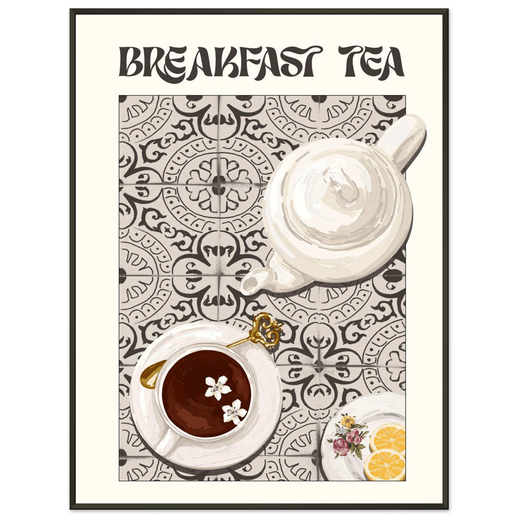 Breakfast Tea Poster – Cozy Kitchen Wall Art Print (Digital & Printed Options) - Evergreen Posters