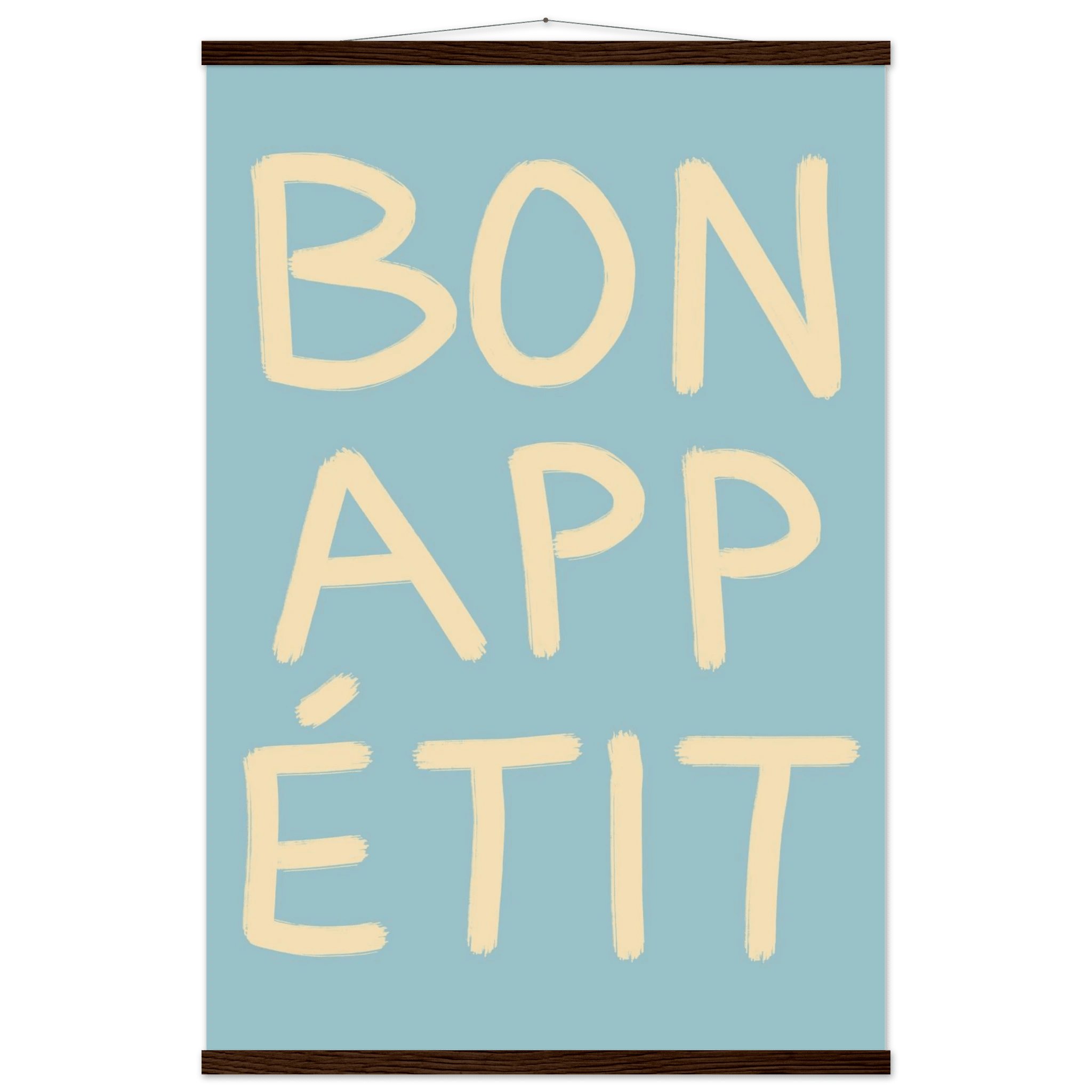 Bon Appétit Kitchen Poster | French Typography Wall Art | Retro Dining Room Print Decor - Evergreen Posters