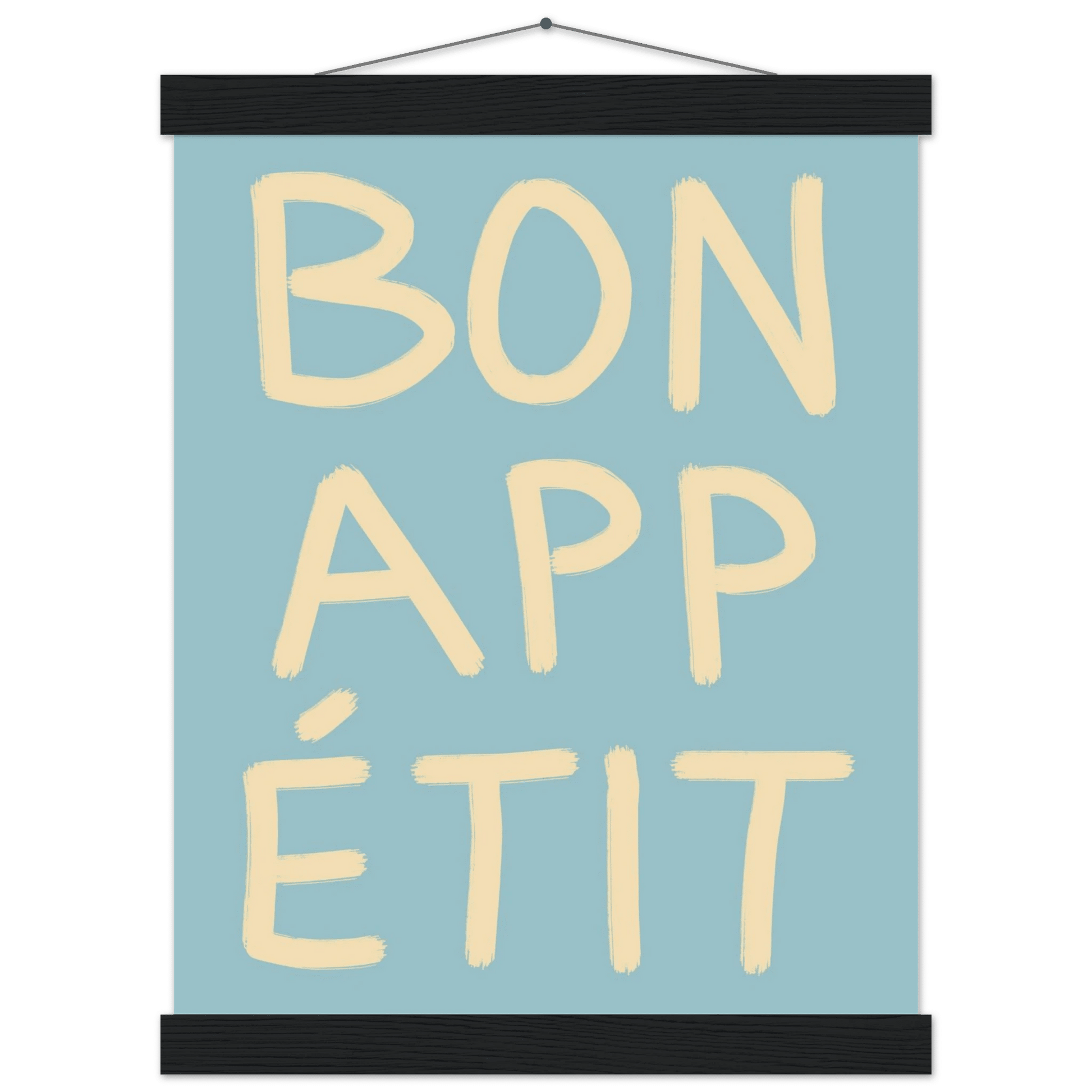 Bon Appétit Kitchen Poster | French Typography Wall Art | Retro Dining Room Print Decor - Evergreen Posters